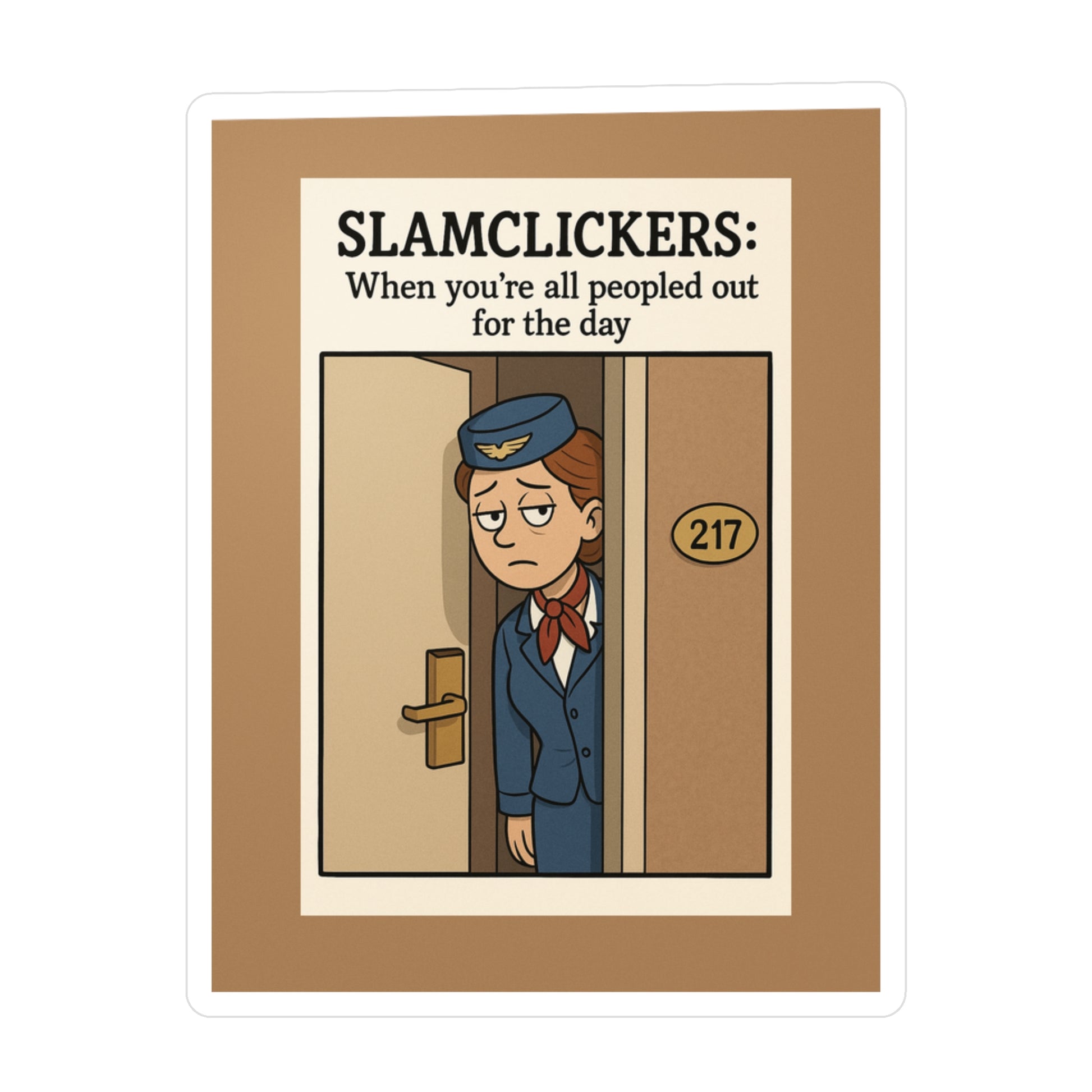 Slamclickers Vinyl Decals, Quirky Wall Stickers for Home Decor, Fun Gift for Travelers, Office Humor, Laptop Accessory