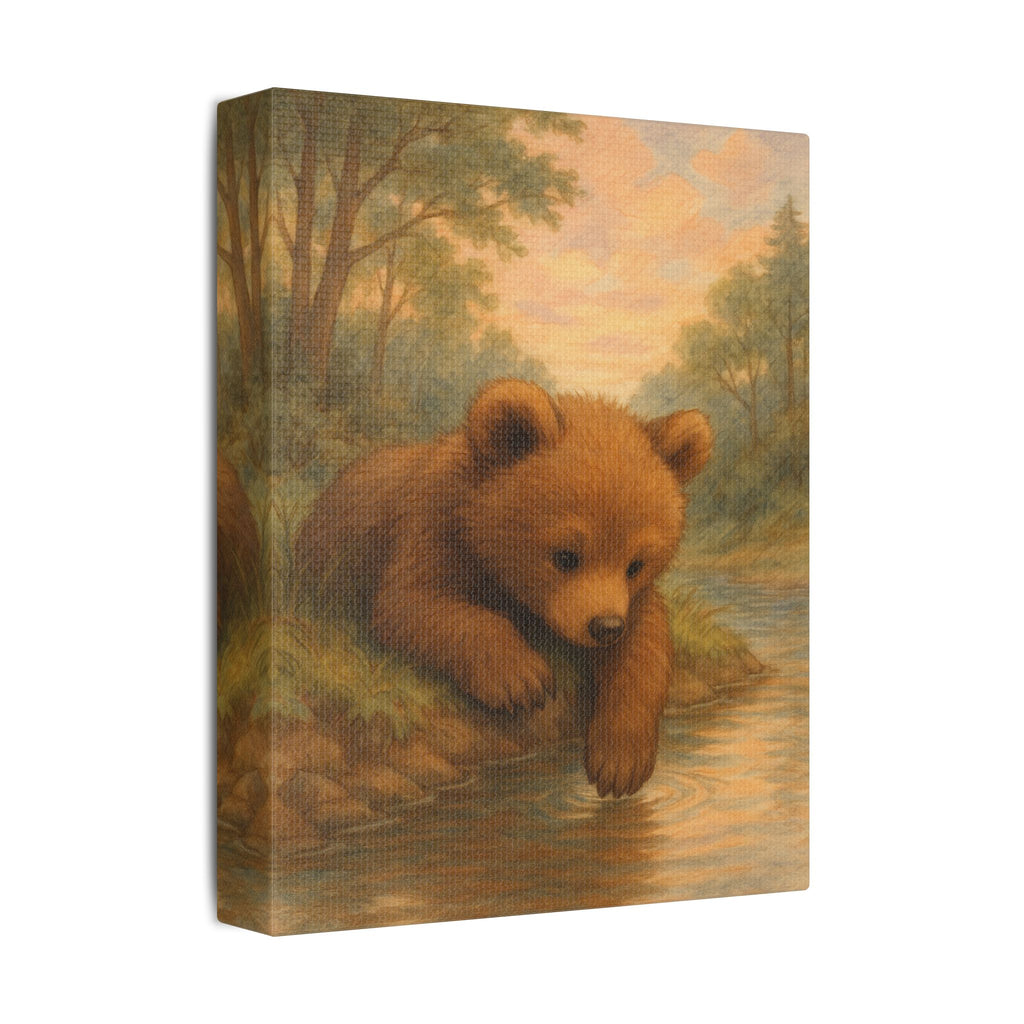 Curious Bear Cub, Nature Wall Decor, Nursery Decor, Wildlife Artwork, Home Decoration, Cozy Bedroom Accent