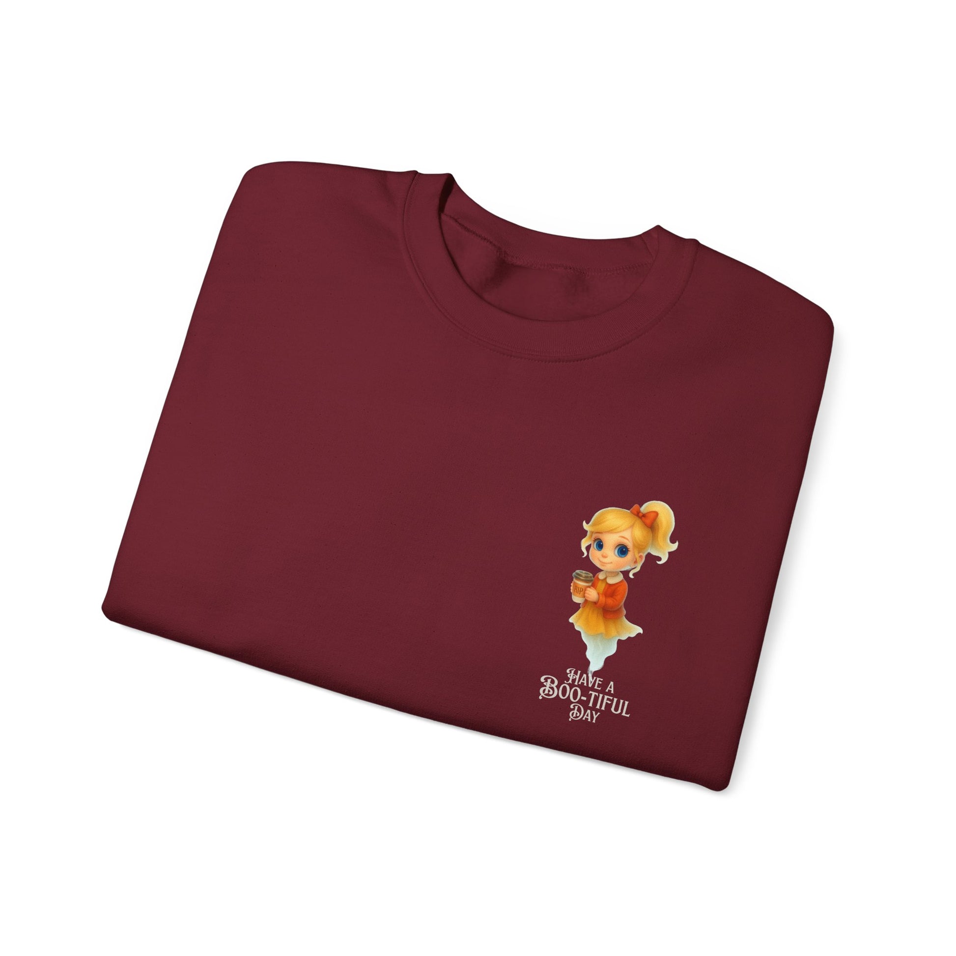 Boo-tiful Day Sweatshirt, Cute Cartoon Animal Sweatshirt, Cozy Crewneck, Gift for Animal Lovers, Fall Fashion, Kids & Adults Sweater