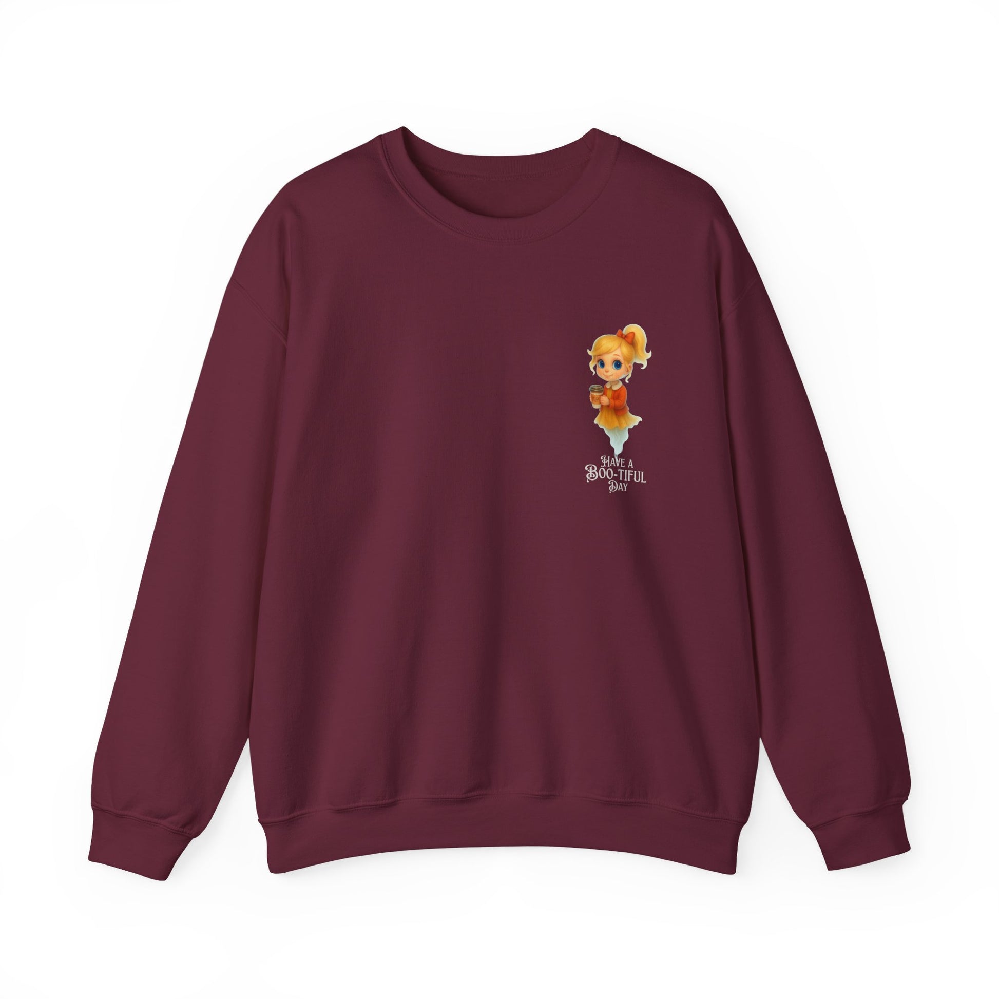 Boo-tiful Day Sweatshirt, Cute Cartoon Animal Sweatshirt, Cozy Crewneck, Gift for Animal Lovers, Fall Fashion, Kids & Adults Sweater
