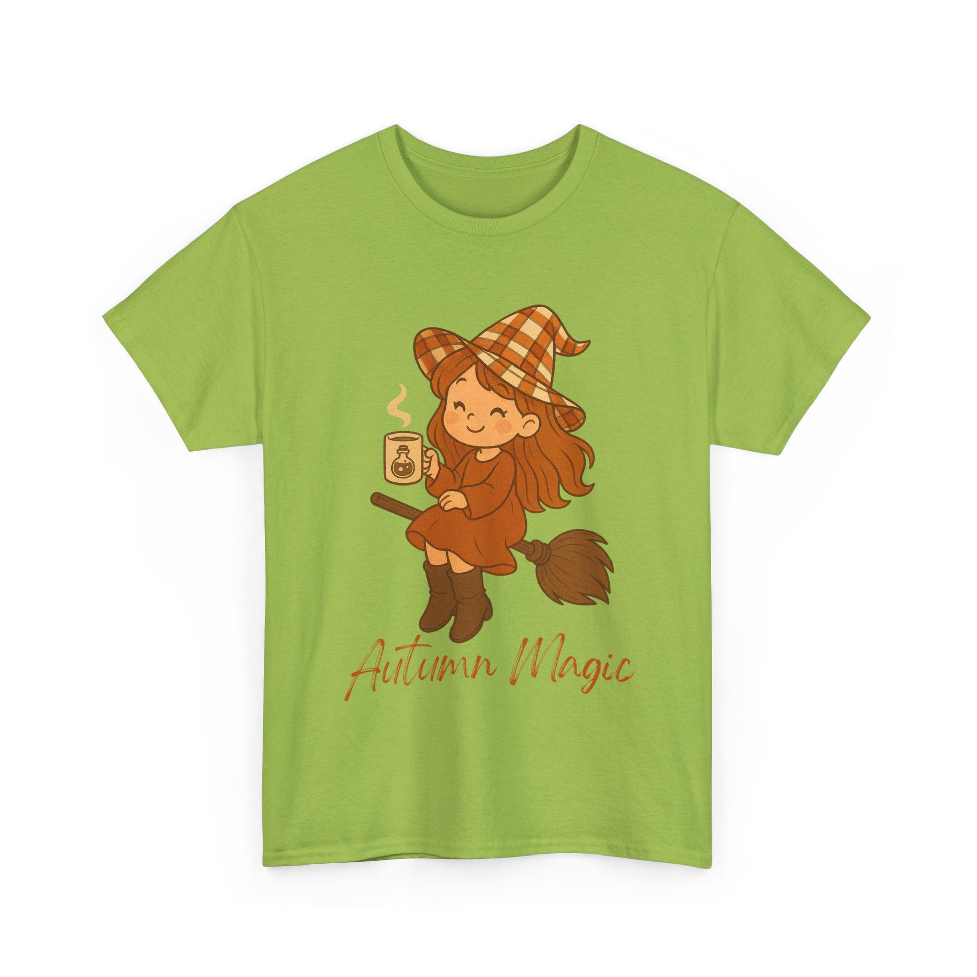Autumn Magic Witch Tee - Cozy Fall Unisex Cotton T-Shirt, Perfect for Halloween, Pumpkin Spice Lovers, Casual Chill Days, Gift for Witches