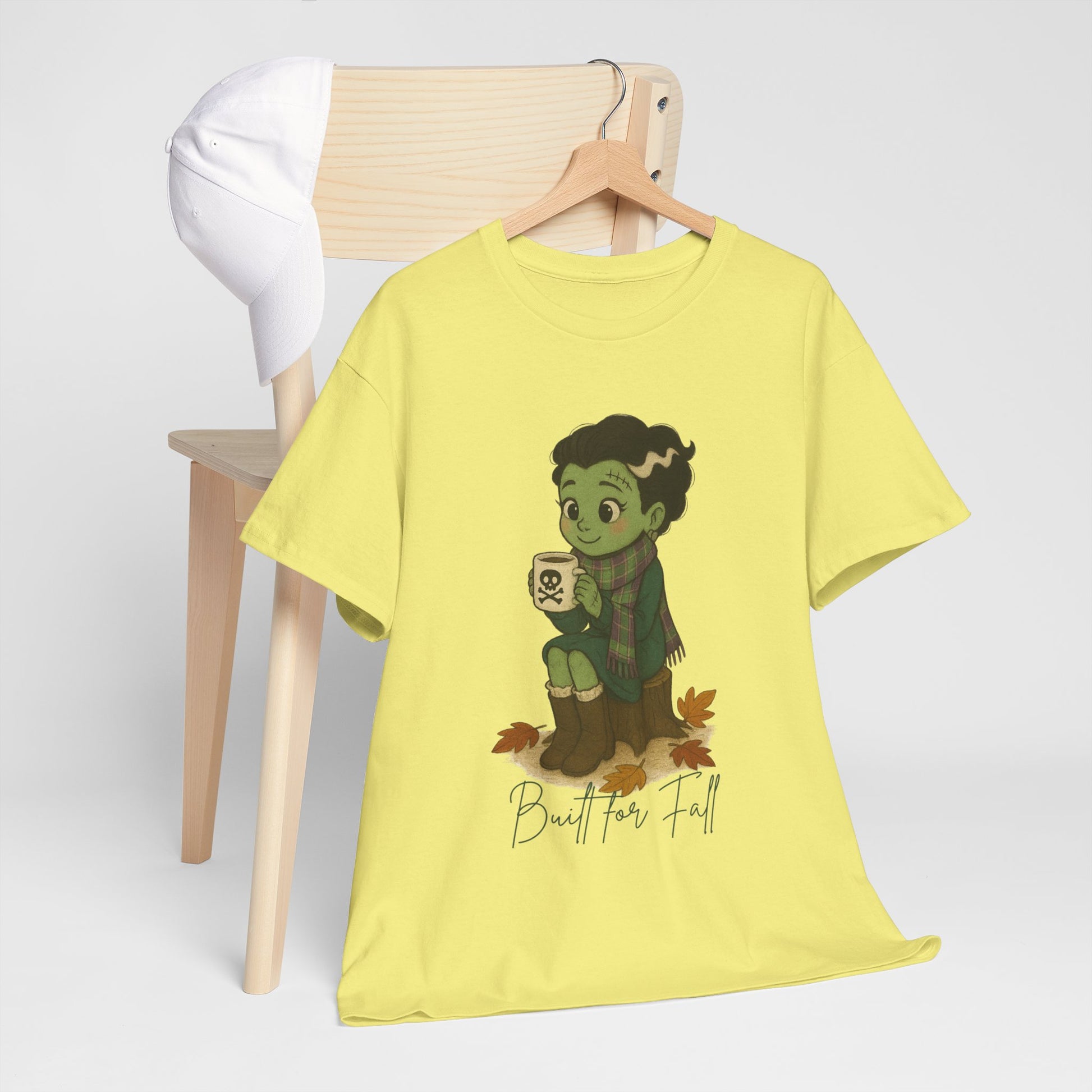 Frankie Loves Fall Tee- Autumn Vibes Unisex Tee with Cute Character, Fall Shirt, Halloween Apparel, Graphic Tee, Cozy Gift