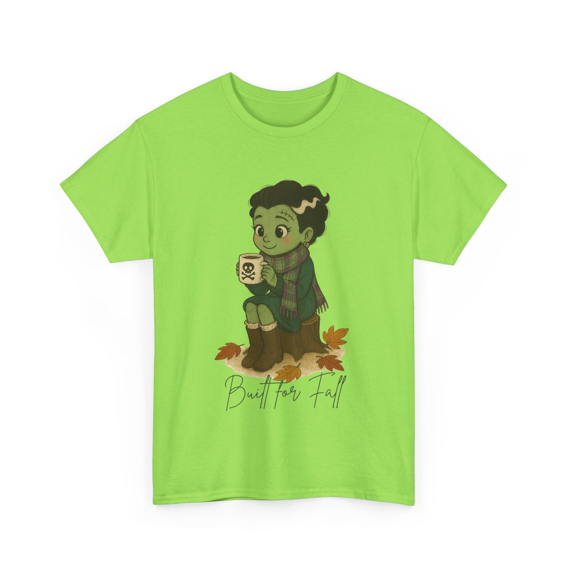 Frankie Loves Fall Tee- Autumn Vibes Unisex Tee with Cute Character, Fall Shirt, Halloween Apparel, Graphic Tee, Cozy Gift