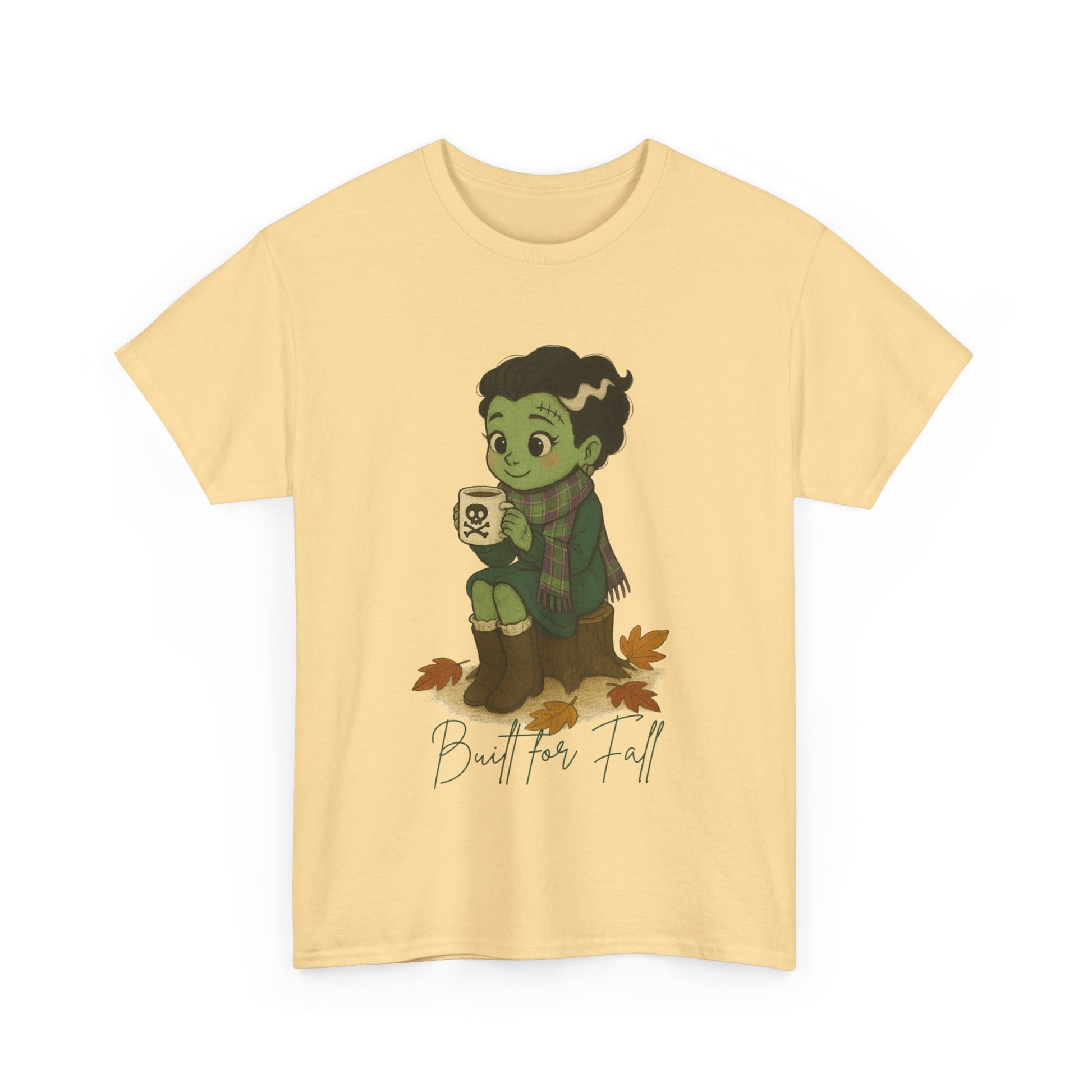 Frankie Loves Fall Tee- Autumn Vibes Unisex Tee with Cute Character, Fall Shirt, Halloween Apparel, Graphic Tee, Cozy Gift