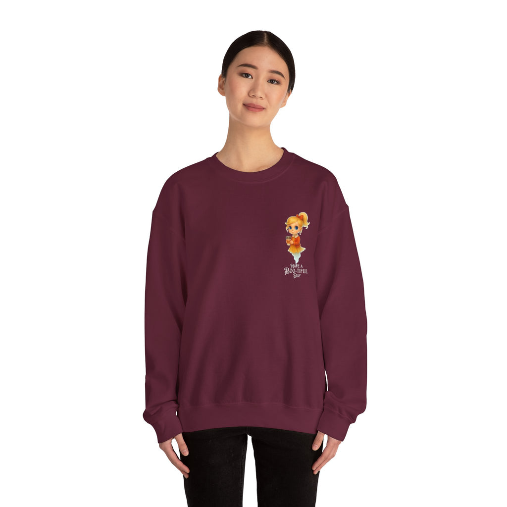 Boo-tiful Day Sweatshirt, Cute Cartoon Animal Sweatshirt, Cozy Crewneck, Gift for Animal Lovers, Fall Fashion, Kids & Adults Sweater