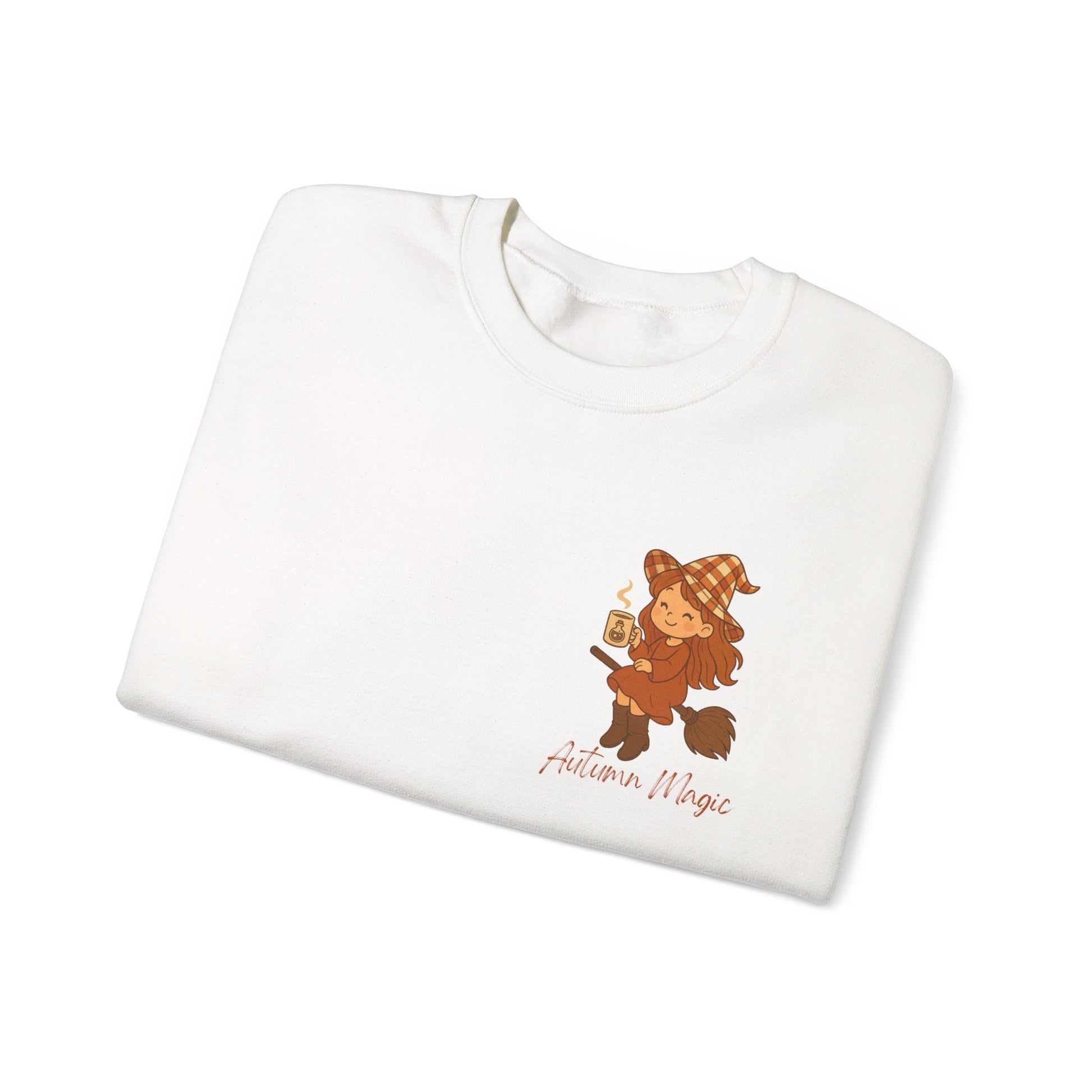 Autumn Magic- Autumn Vibes Unisex Crewneck Sweatshirt - Cozy Fall Fashion, Halloween Gift, Seasonal Layering, Sweater Weather Essential, Cute Sweatshirt