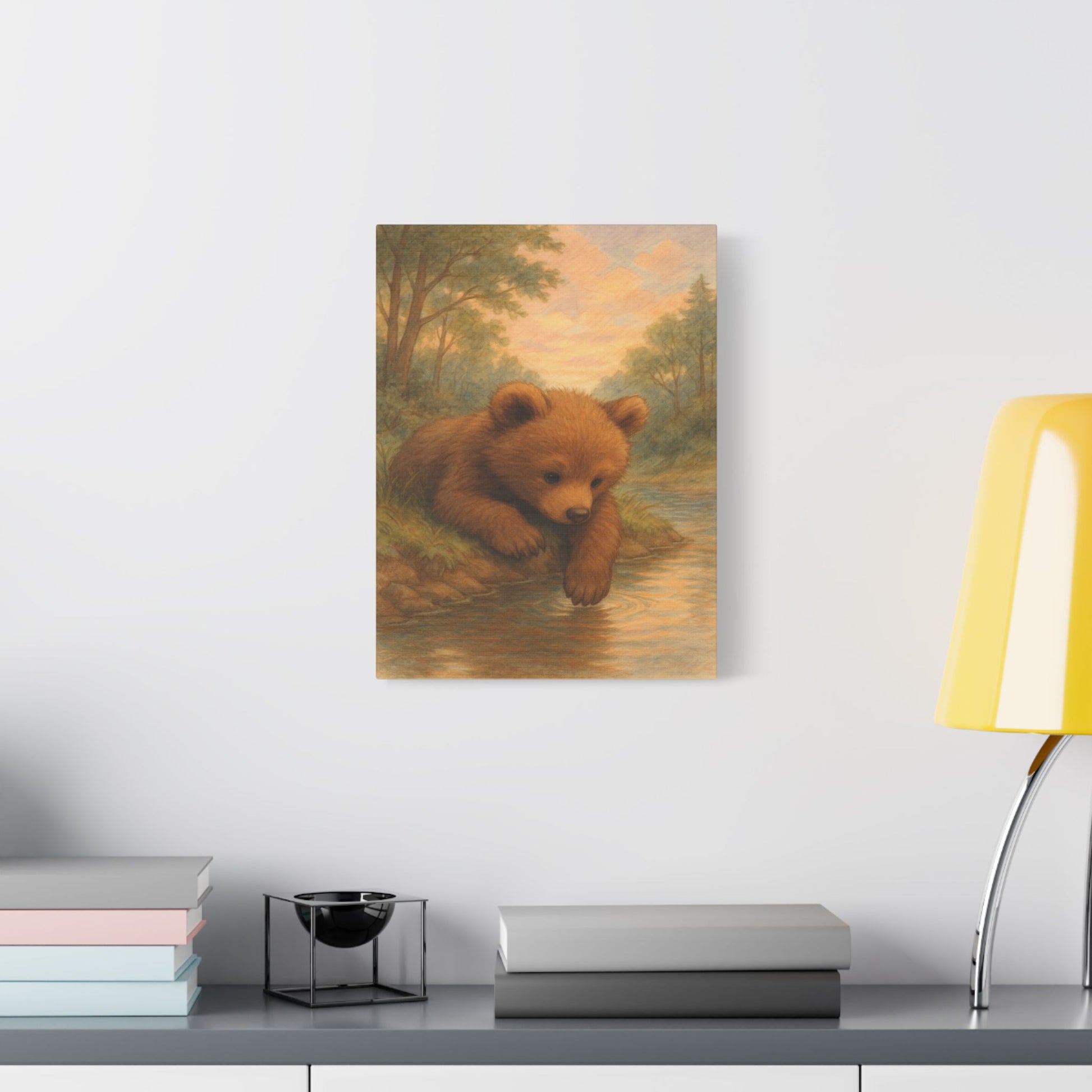 Curious Bear Cub, Nature Wall Decor, Nursery Decor, Wildlife Artwork, Home Decoration, Cozy Bedroom Accent