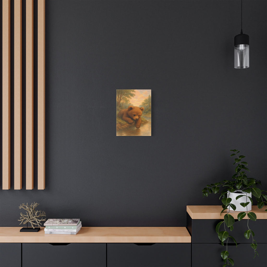 Curious Bear Cub, Nature Wall Decor, Nursery Decor, Wildlife Artwork, Home Decoration, Cozy Bedroom Accent