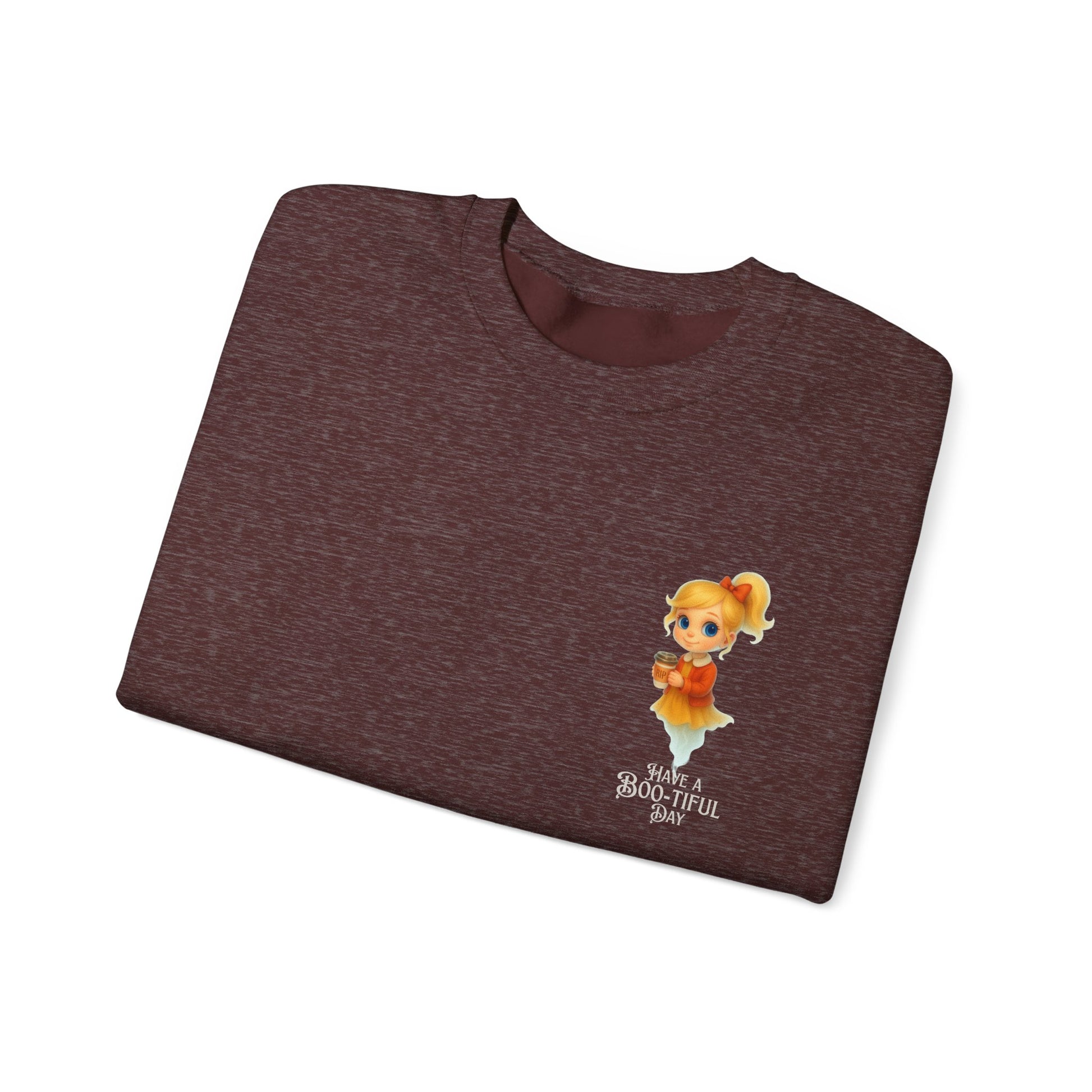 Boo-tiful Day Sweatshirt, Cute Cartoon Animal Sweatshirt, Cozy Crewneck, Gift for Animal Lovers, Fall Fashion, Kids & Adults Sweater