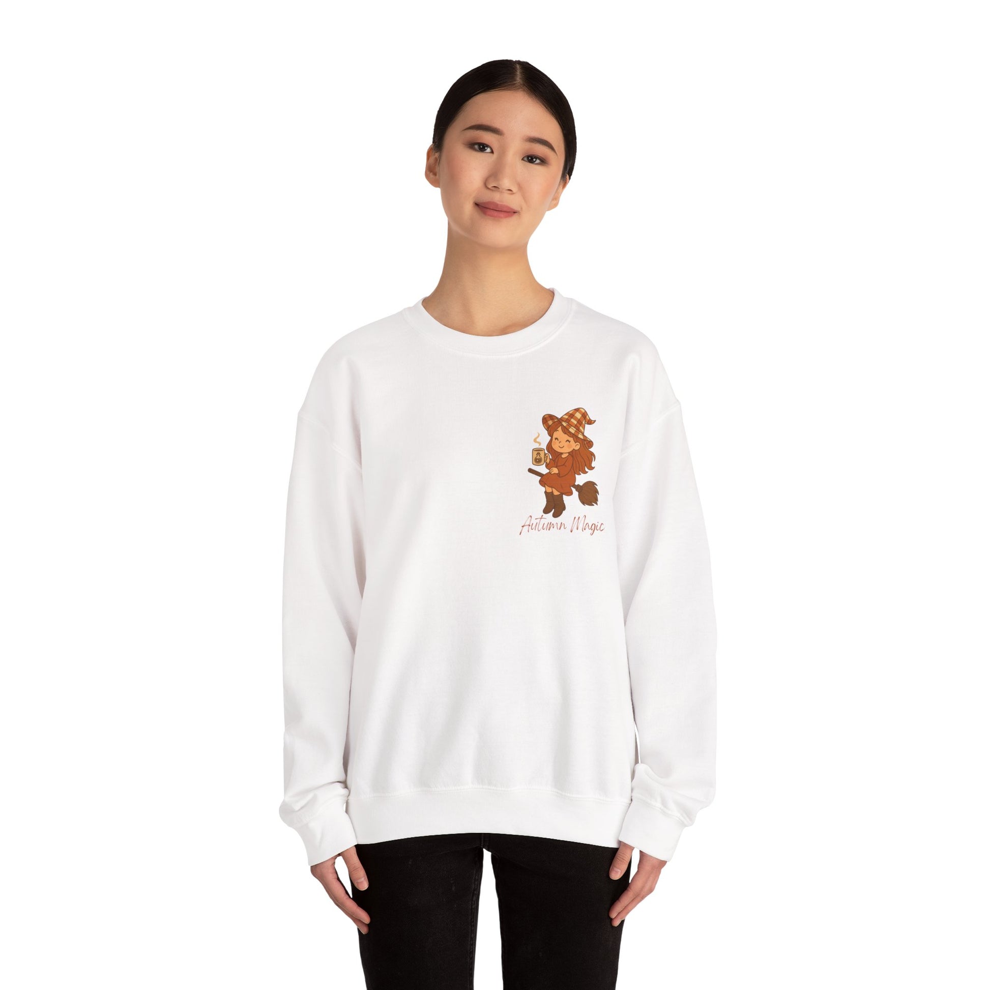 Autumn Magic- Autumn Vibes Unisex Crewneck Sweatshirt - Cozy Fall Fashion, Halloween Gift, Seasonal Layering, Sweater Weather Essential, Cute Sweatshirt