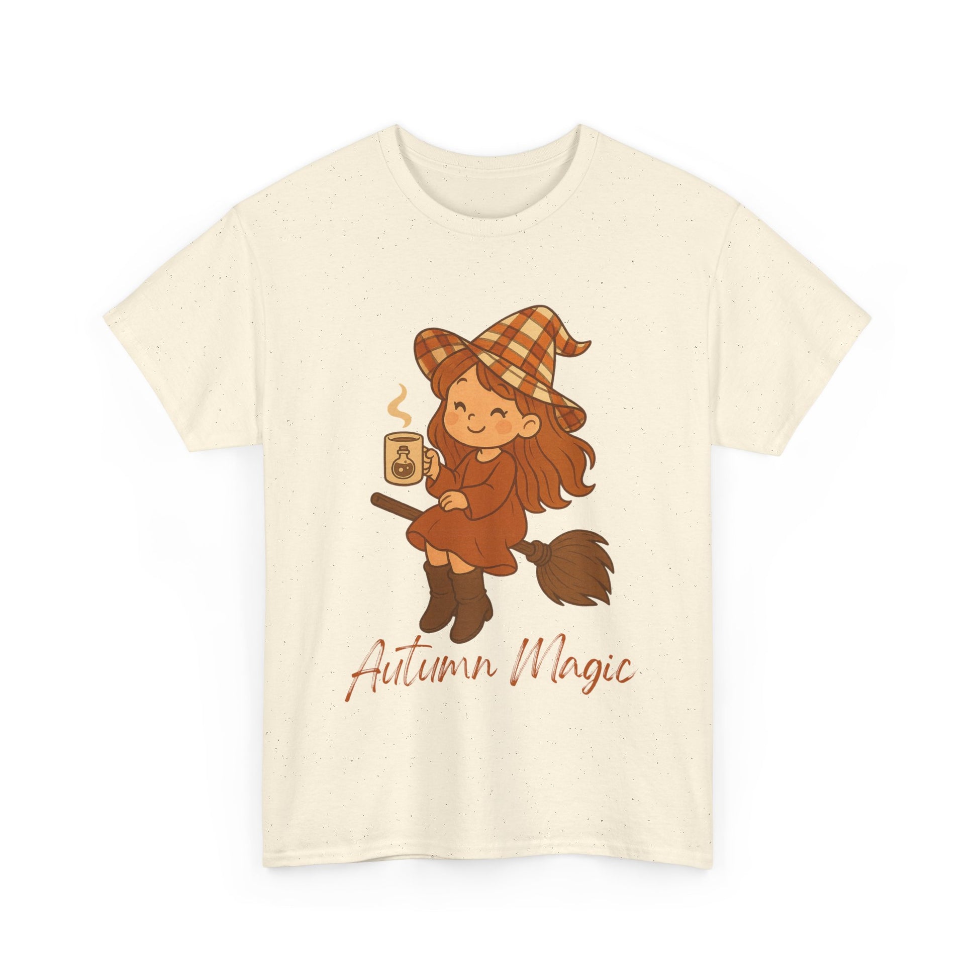 Autumn Magic Witch Tee - Cozy Fall Unisex Cotton T-Shirt, Perfect for Halloween, Pumpkin Spice Lovers, Casual Chill Days, Gift for Witches