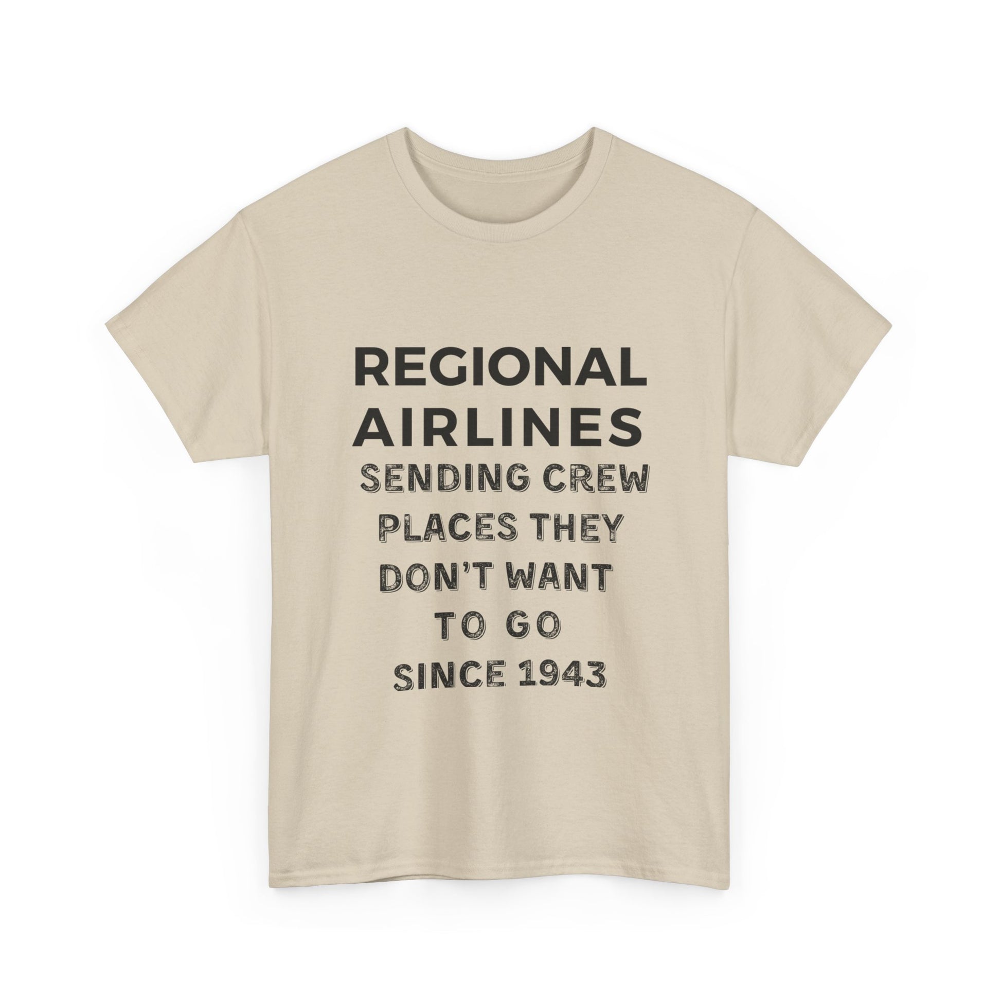 Regional Airlines light colors Unisex Heavy Cotton Tee with Airline Crew Humor, Pilot Gift, Aviation T-Shirt, Travel Lover Tee, Funny Crew Shirt
