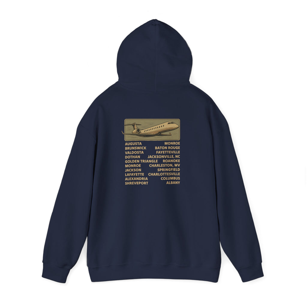 Trailer Park World Tour Unisex Hoodie, Cozy Sweatshirt for Travelers, Fun Gift for Regional Airline Lovers