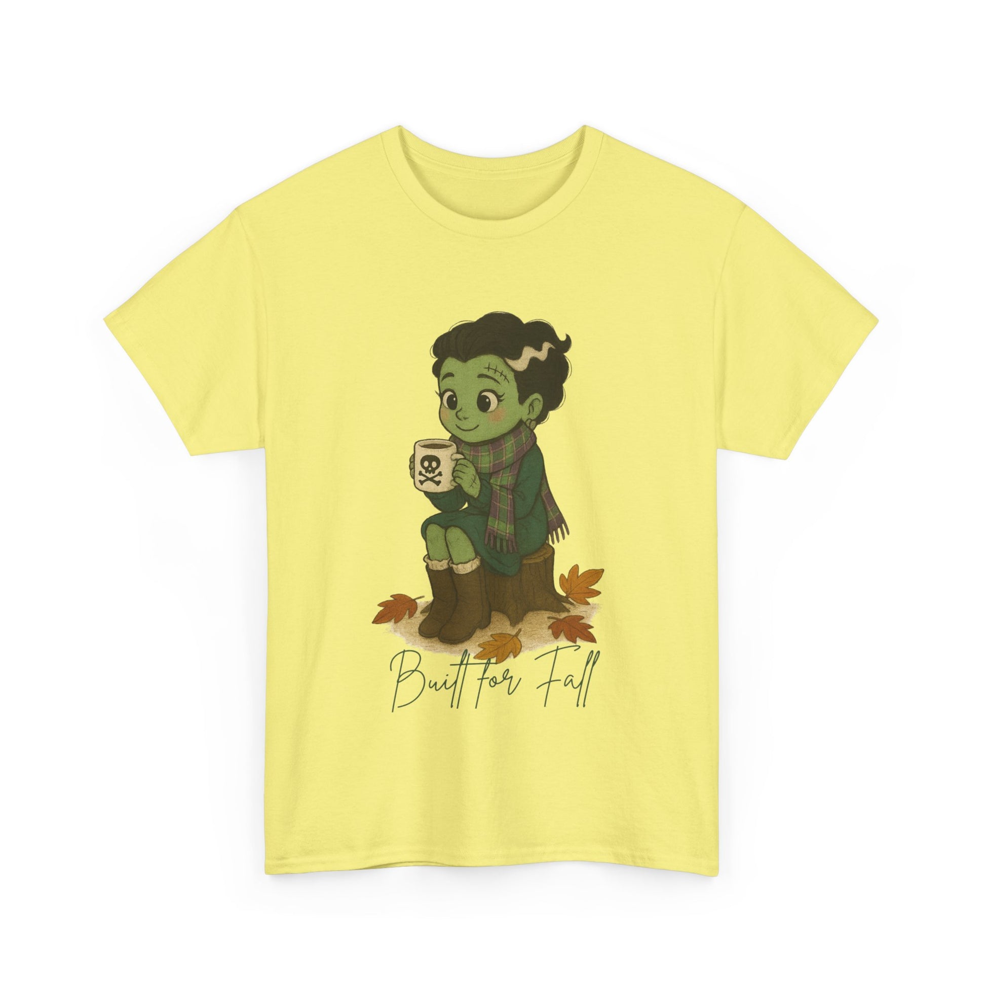 Frankie Loves Fall Tee- Autumn Vibes Unisex Tee with Cute Character, Fall Shirt, Halloween Apparel, Graphic Tee, Cozy Gift
