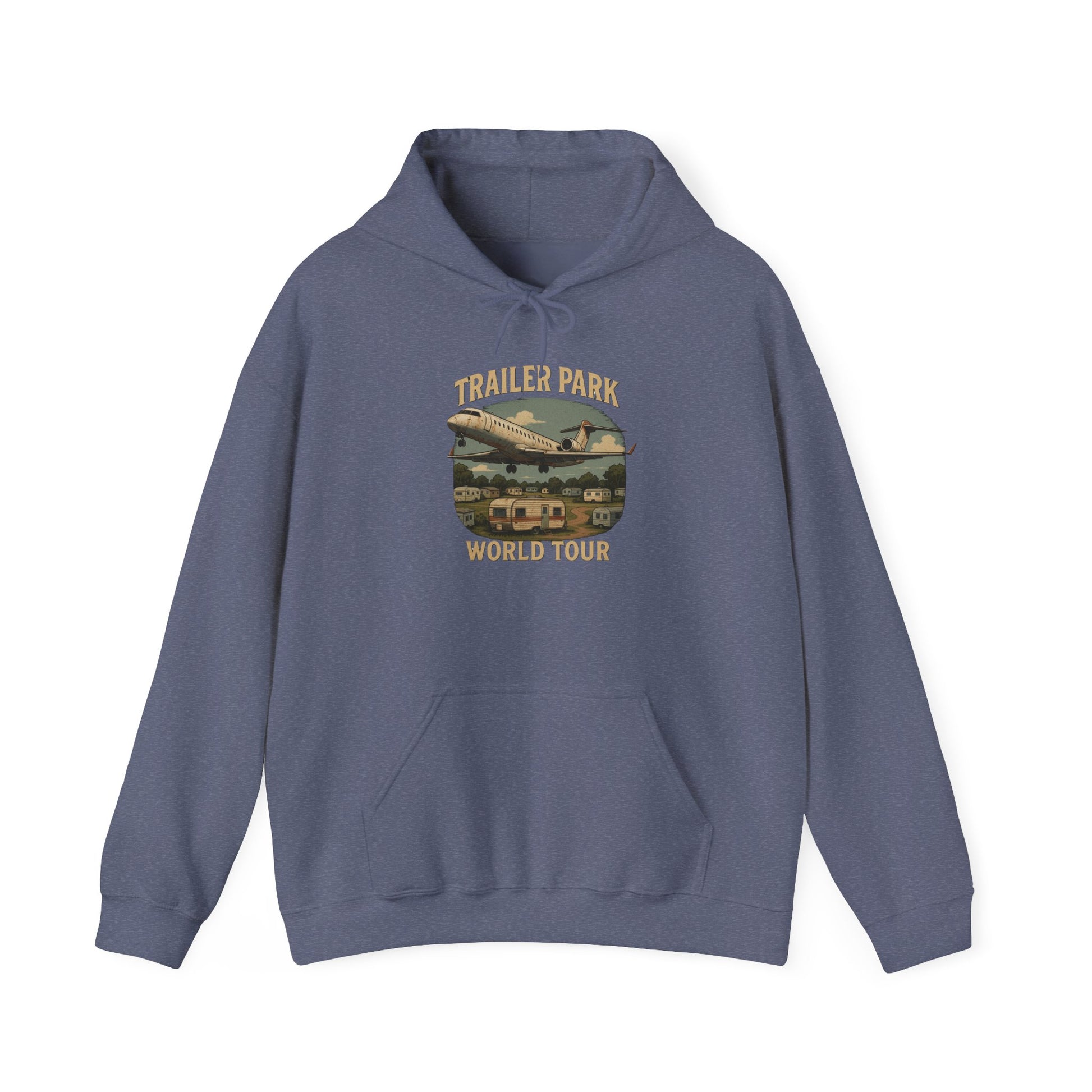 Trailer Park World Tour Unisex Hoodie, Cozy Sweatshirt for Travelers, Fun Gift for Regional Airline Lovers