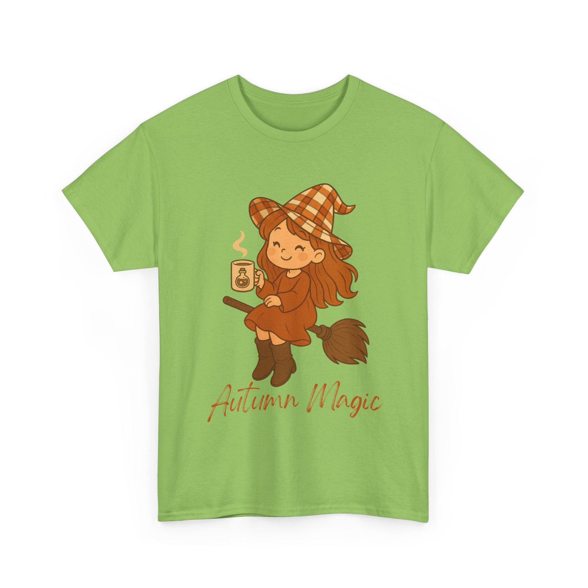 Autumn Magic Witch Tee - Cozy Fall Unisex Cotton T-Shirt, Perfect for Halloween, Pumpkin Spice Lovers, Casual Chill Days, Gift for Witches