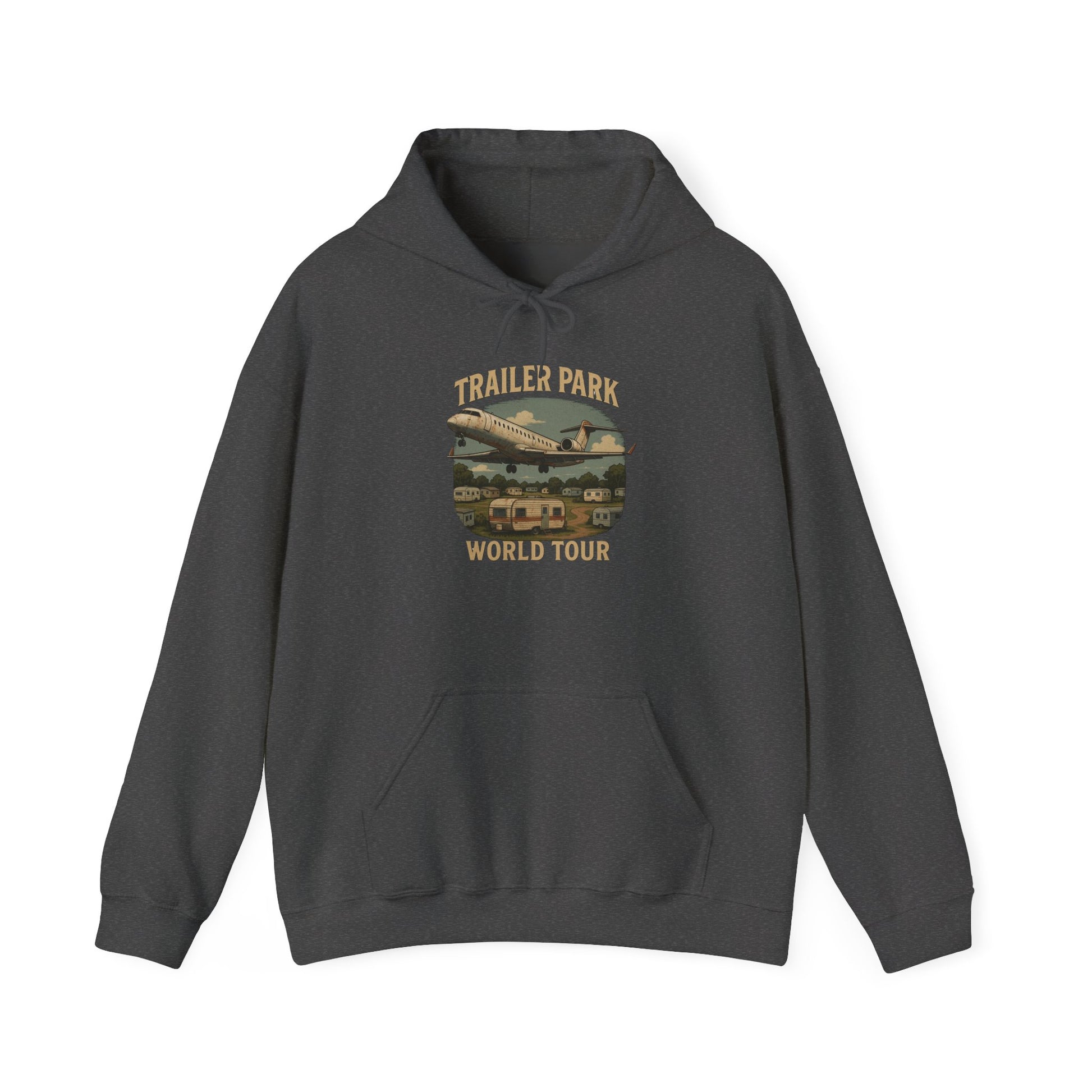 Trailer Park World Tour Unisex Hoodie, Cozy Sweatshirt for Travelers, Fun Gift for Regional Airline Lovers