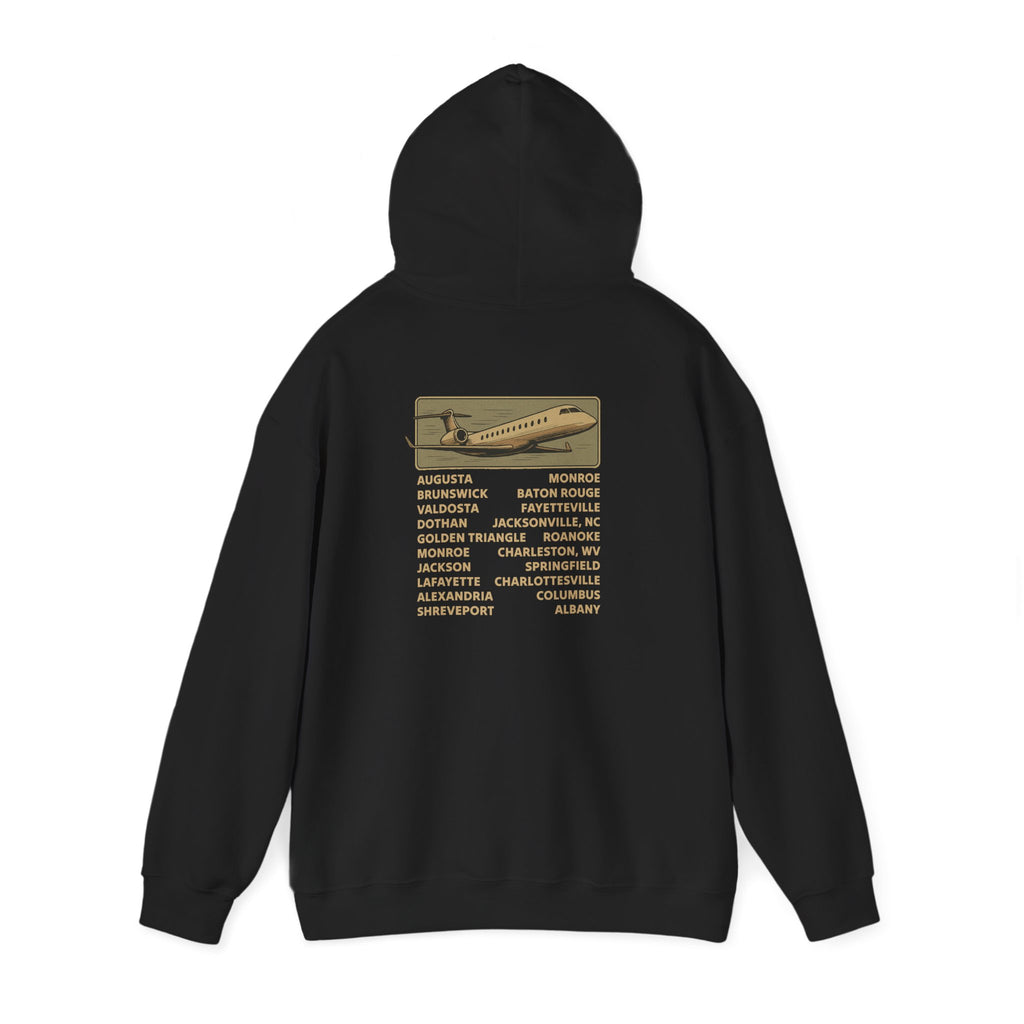 Trailer Park World Tour Unisex Hoodie, Cozy Sweatshirt for Travelers, Fun Gift for Regional Airline Lovers