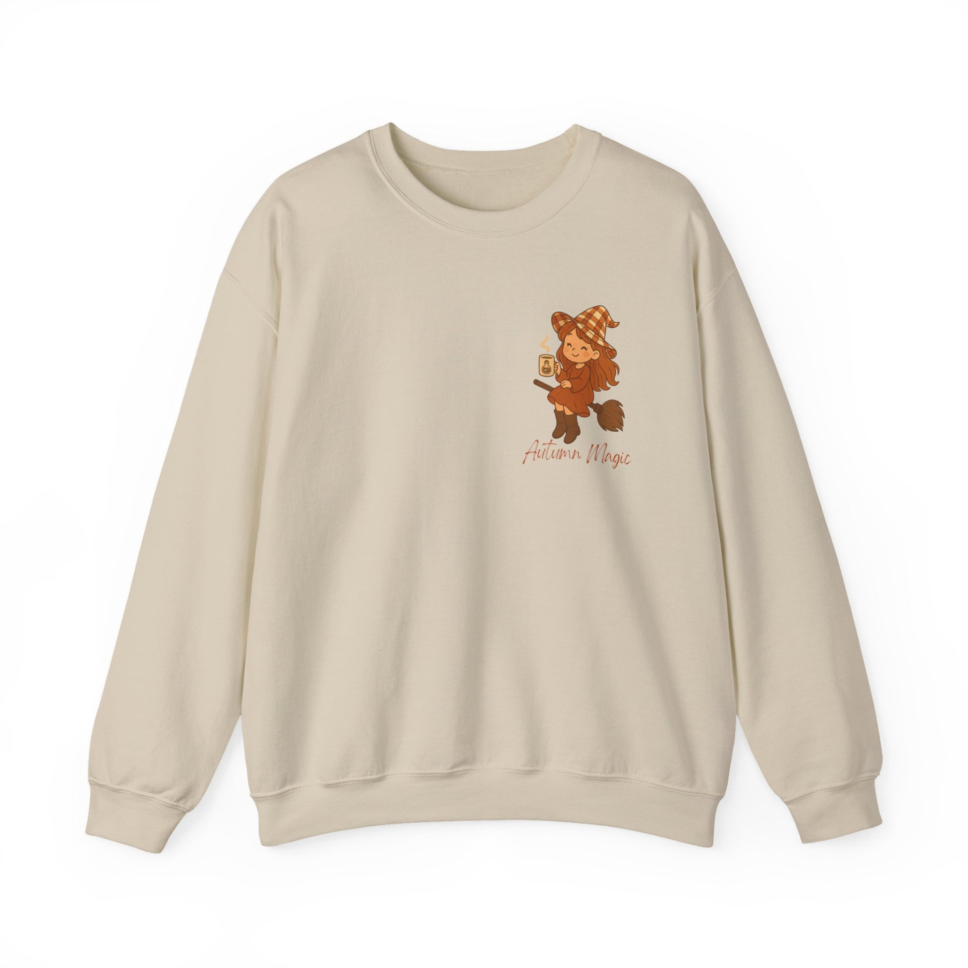 Autumn Magic- Autumn Vibes Unisex Crewneck Sweatshirt - Cozy Fall Fashion, Halloween Gift, Seasonal Layering, Sweater Weather Essential, Cute Sweatshirt