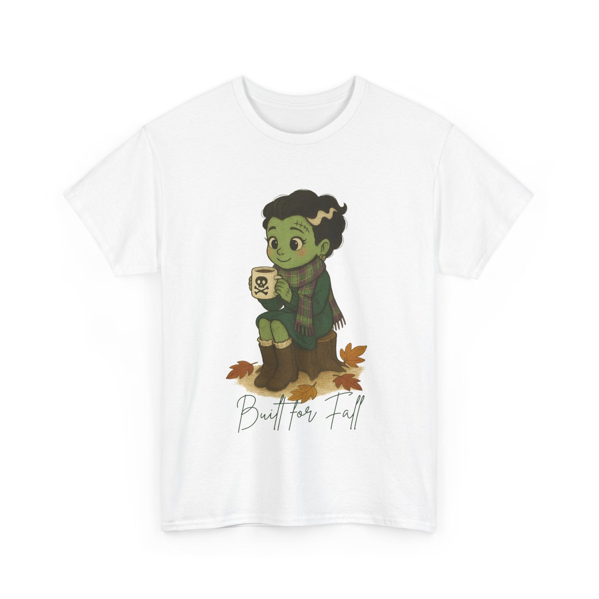 Frankie Loves Fall Tee- Autumn Vibes Unisex Tee with Cute Character, Fall Shirt, Halloween Apparel, Graphic Tee, Cozy Gift