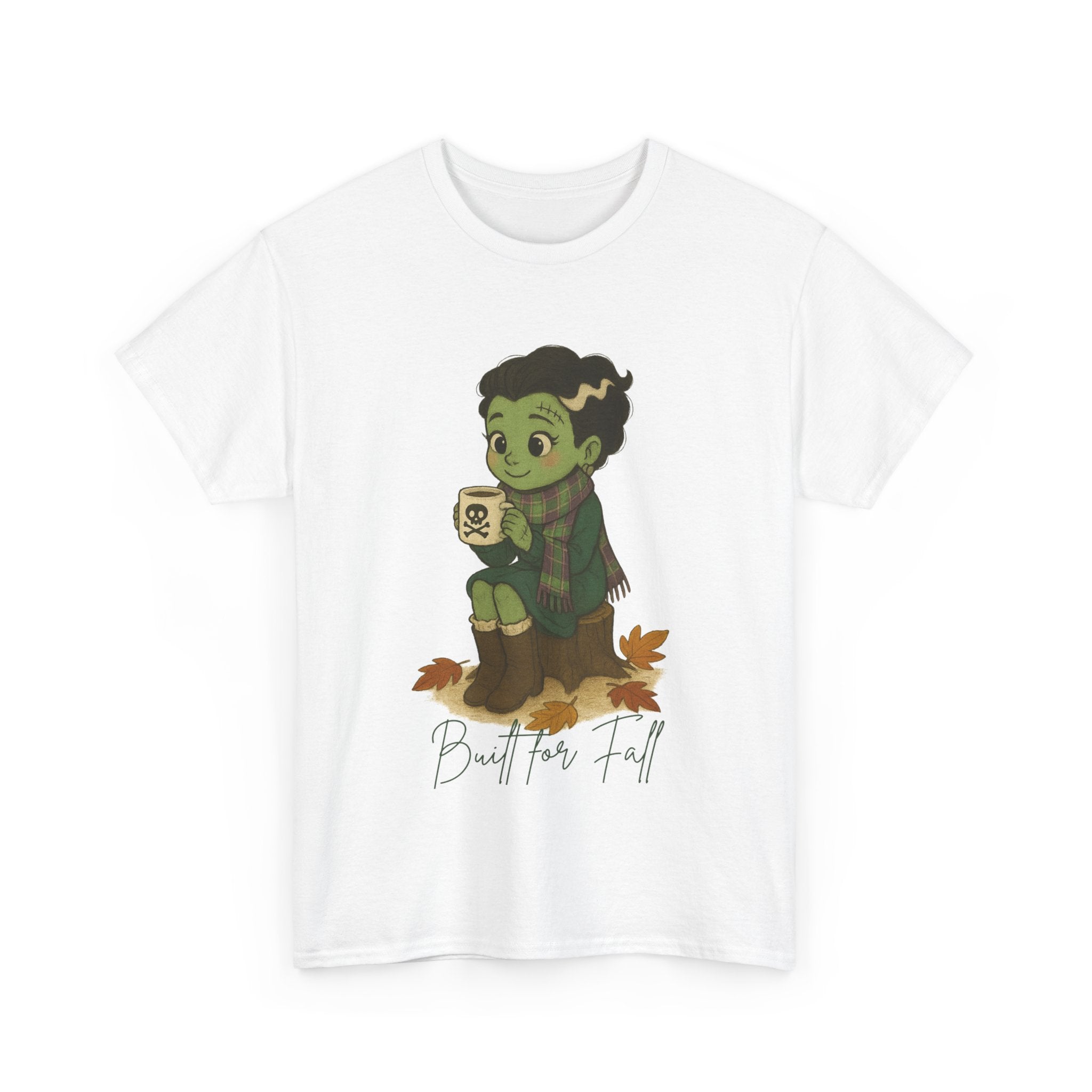 Frankie Loves Fall Tee- Autumn Vibes Unisex Tee with Cute Character, Fall Shirt, Halloween Apparel, Graphic Tee, Cozy Gift