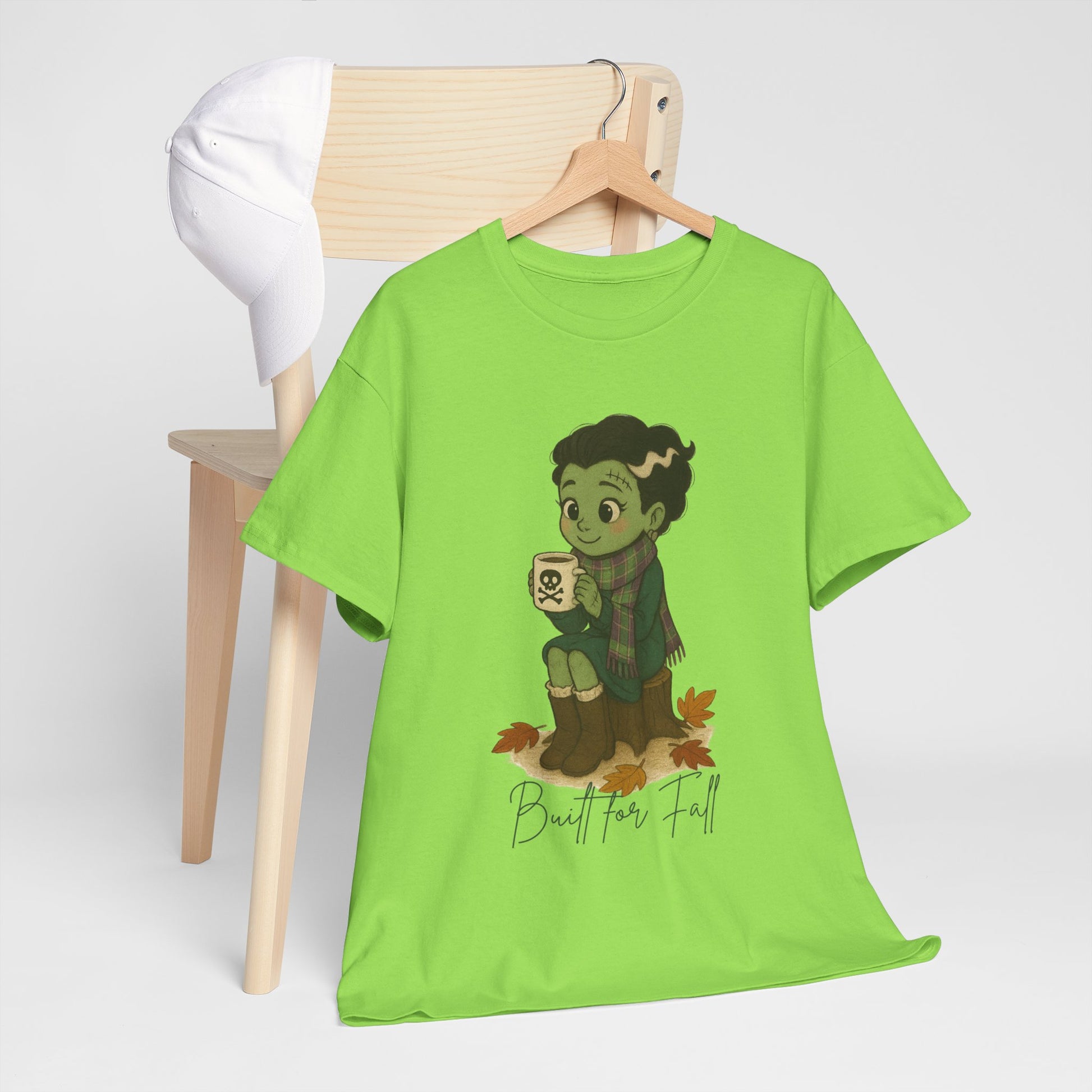 Frankie Loves Fall Tee- Autumn Vibes Unisex Tee with Cute Character, Fall Shirt, Halloween Apparel, Graphic Tee, Cozy Gift
