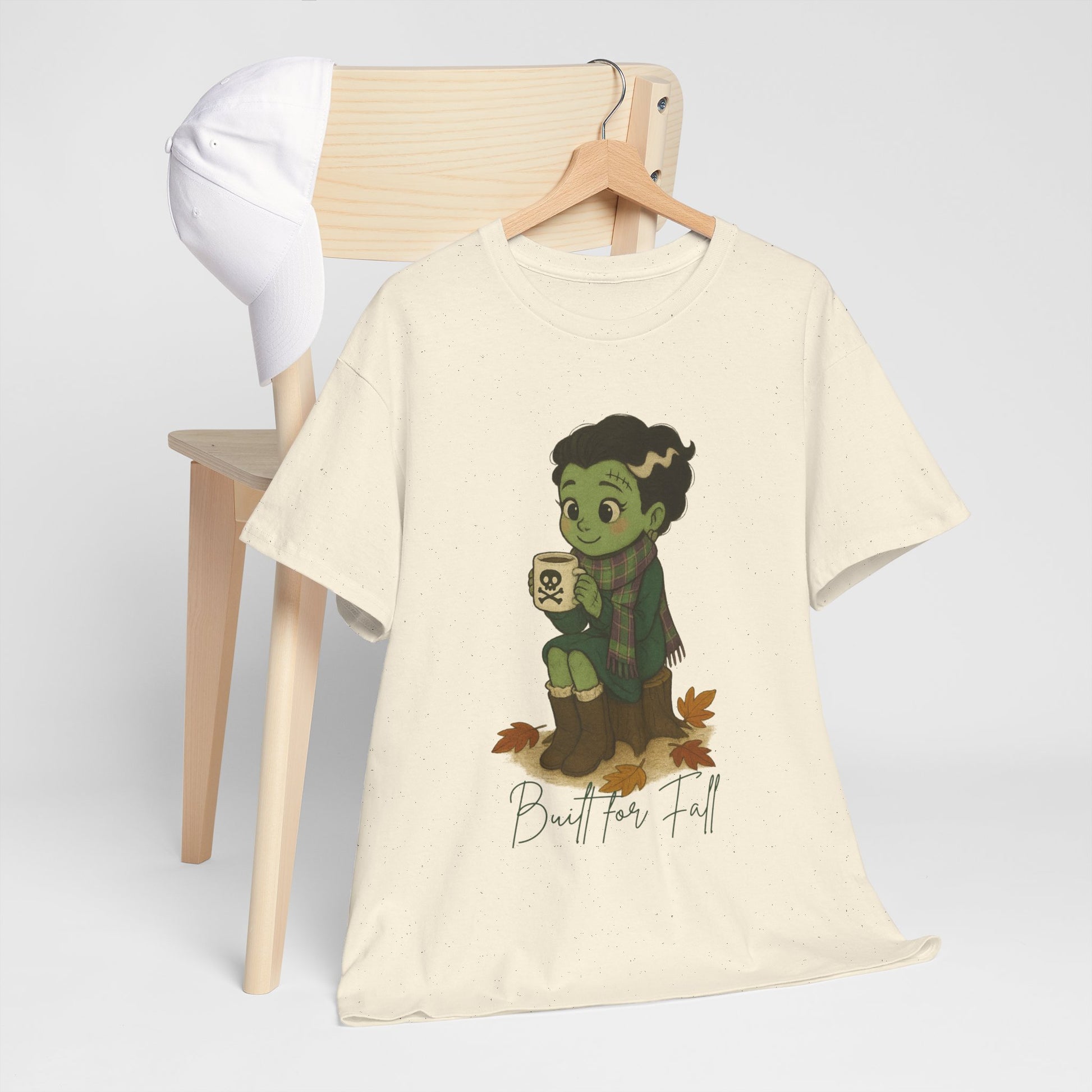 Frankie Loves Fall Tee- Autumn Vibes Unisex Tee with Cute Character, Fall Shirt, Halloween Apparel, Graphic Tee, Cozy Gift