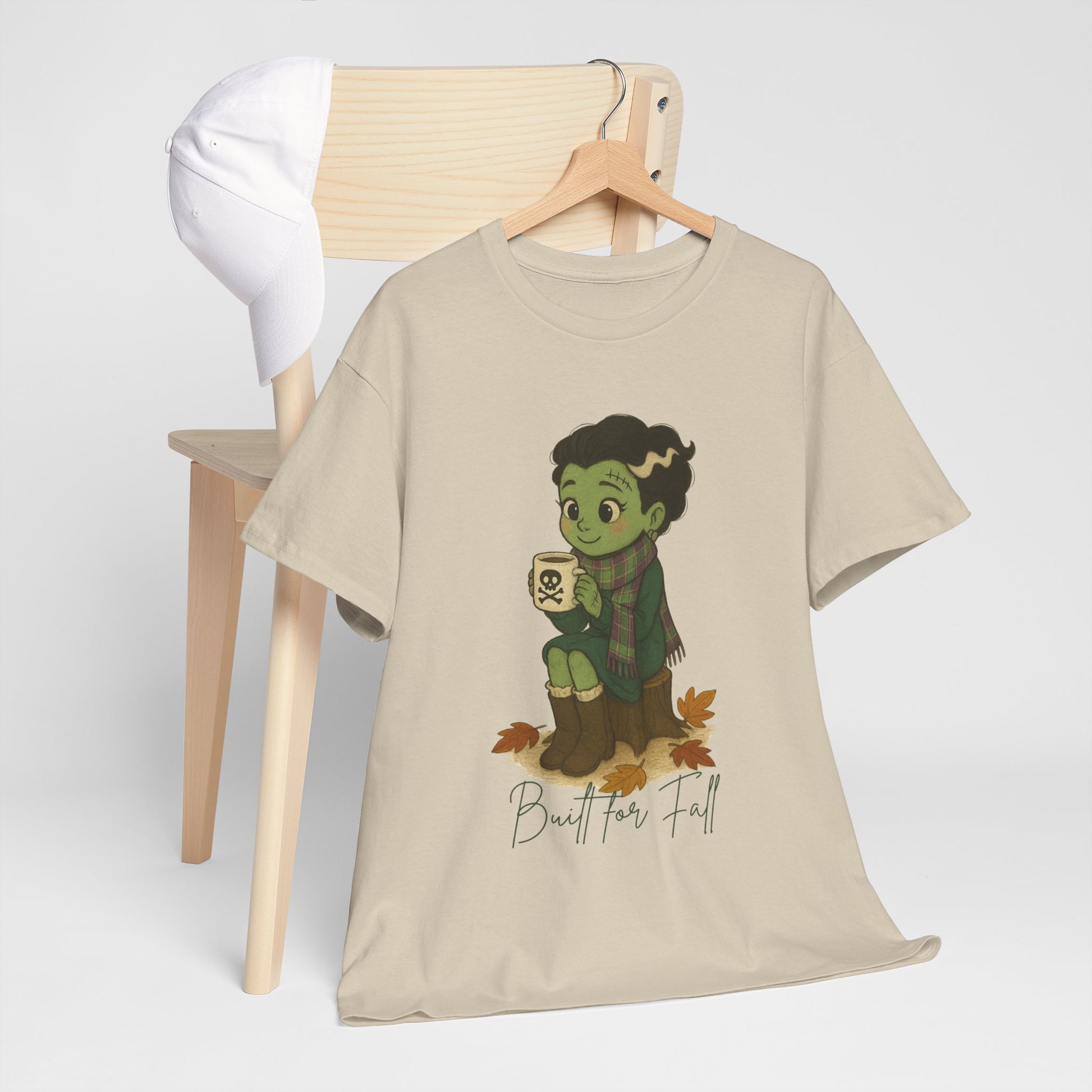 Frankie Loves Fall Tee- Autumn Vibes Unisex Tee with Cute Character, Fall Shirt, Halloween Apparel, Graphic Tee, Cozy Gift