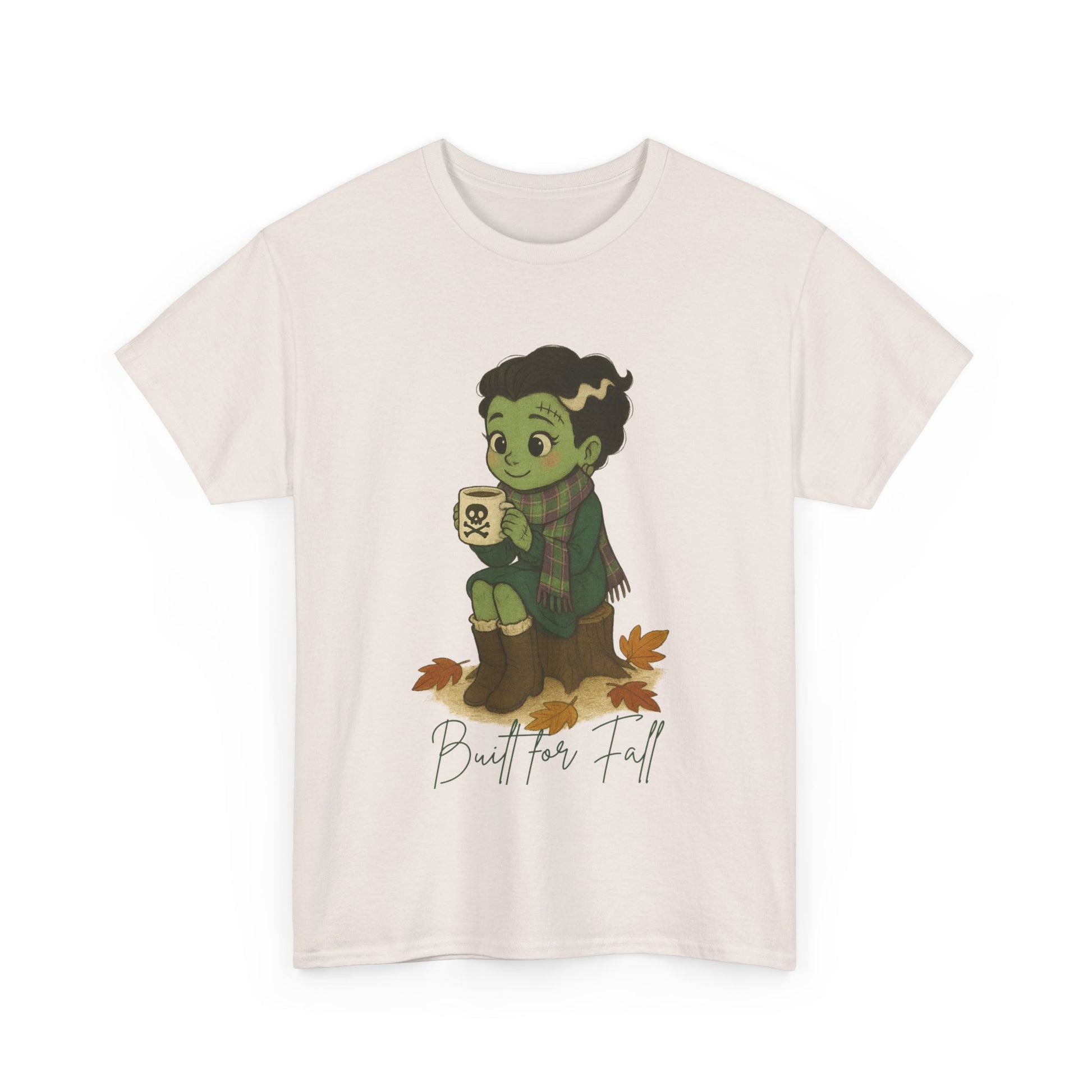 Frankie Loves Fall Tee- Autumn Vibes Unisex Tee with Cute Character, Fall Shirt, Halloween Apparel, Graphic Tee, Cozy Gift