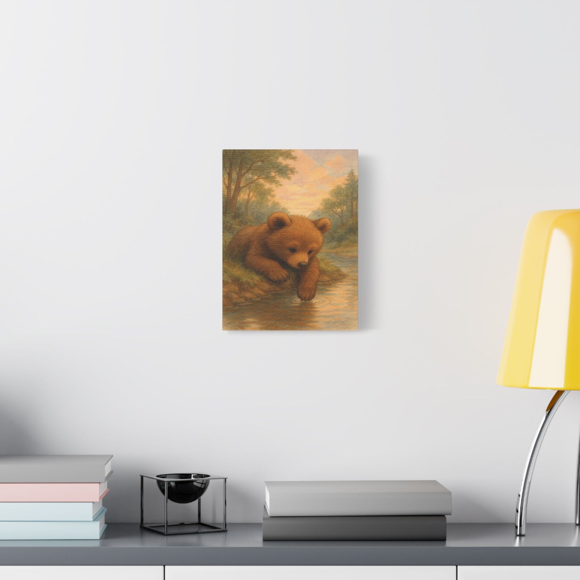 Curious Bear Cub, Nature Wall Decor, Nursery Decor, Wildlife Artwork, Home Decoration, Cozy Bedroom Accent