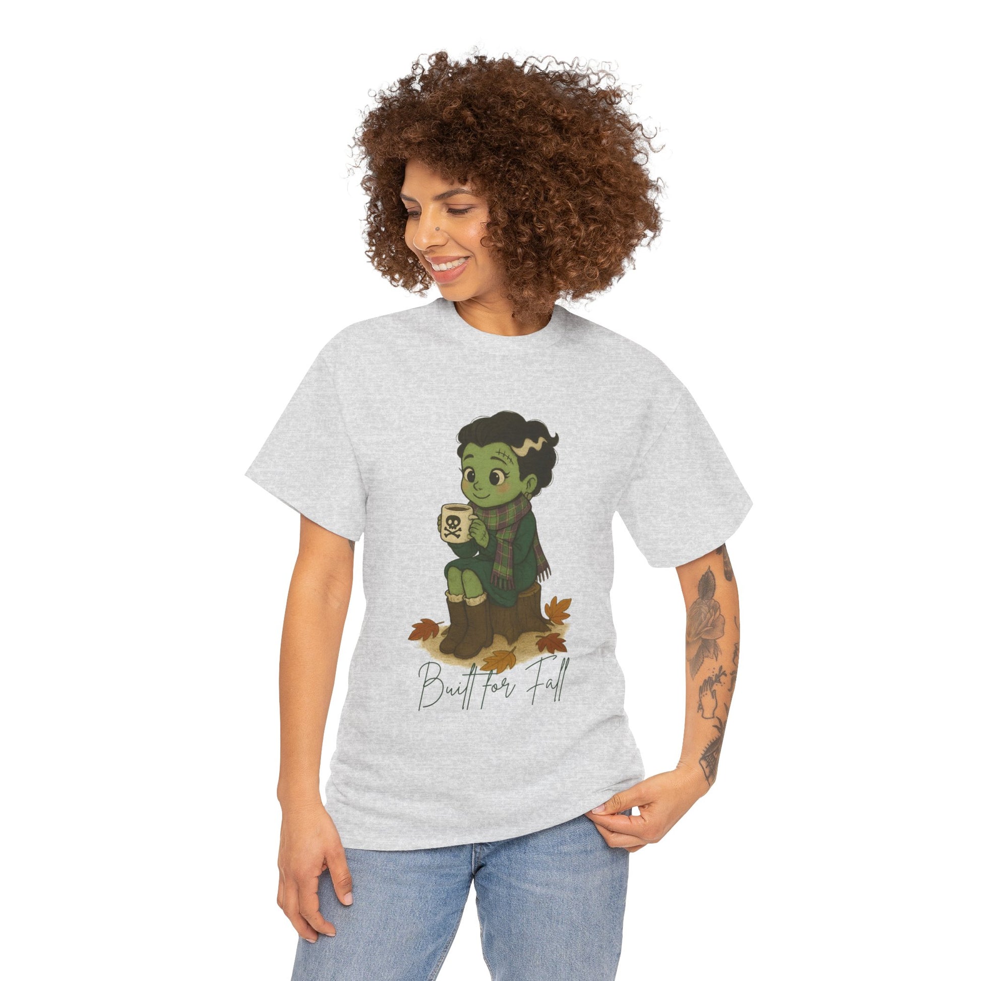 Frankie Loves Fall Tee- Autumn Vibes Unisex Tee with Cute Character, Fall Shirt, Halloween Apparel, Graphic Tee, Cozy Gift