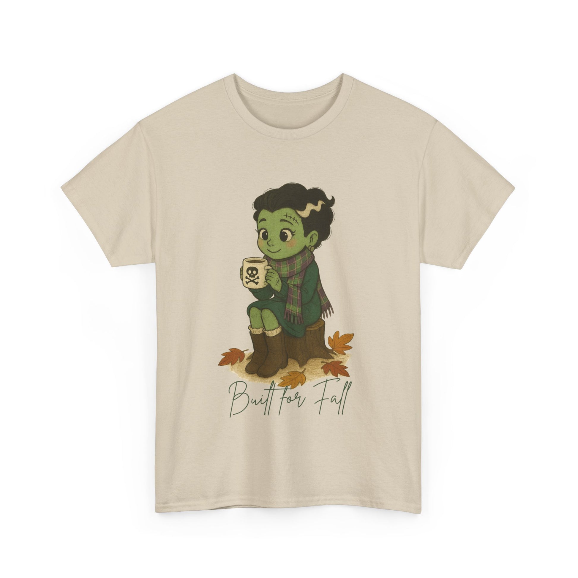 Frankie Loves Fall Tee- Autumn Vibes Unisex Tee with Cute Character, Fall Shirt, Halloween Apparel, Graphic Tee, Cozy Gift