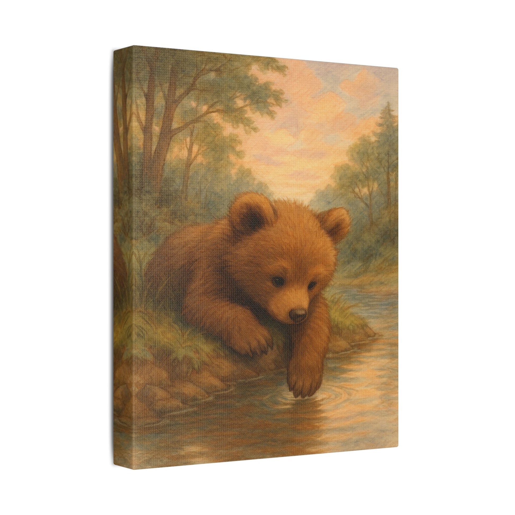 Curious Bear Cub, Nature Wall Decor, Nursery Decor, Wildlife Artwork, Home Decoration, Cozy Bedroom Accent