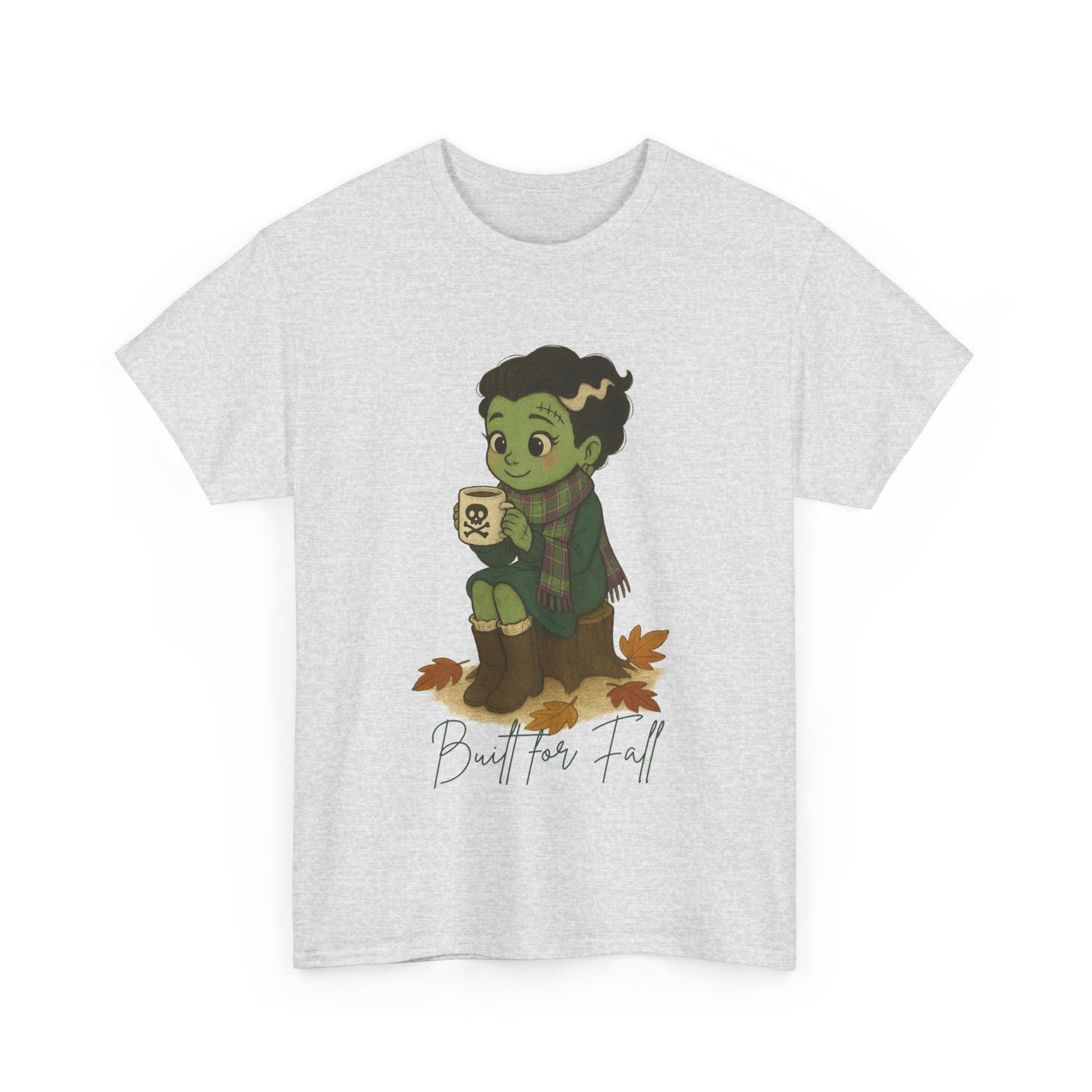 Frankie Loves Fall Tee- Autumn Vibes Unisex Tee with Cute Character, Fall Shirt, Halloween Apparel, Graphic Tee, Cozy Gift