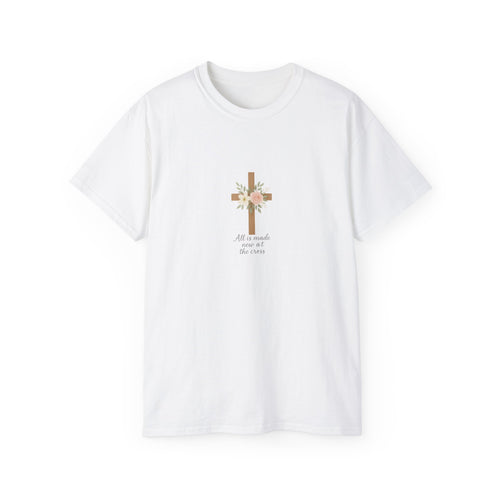 All is Made New, Faith-Inspired Unisex Tee, Spiritual Gift, Everyday Comfort, Inspirational T-Shirt, Cross Design, Great for Church Events, Relaxed Fit