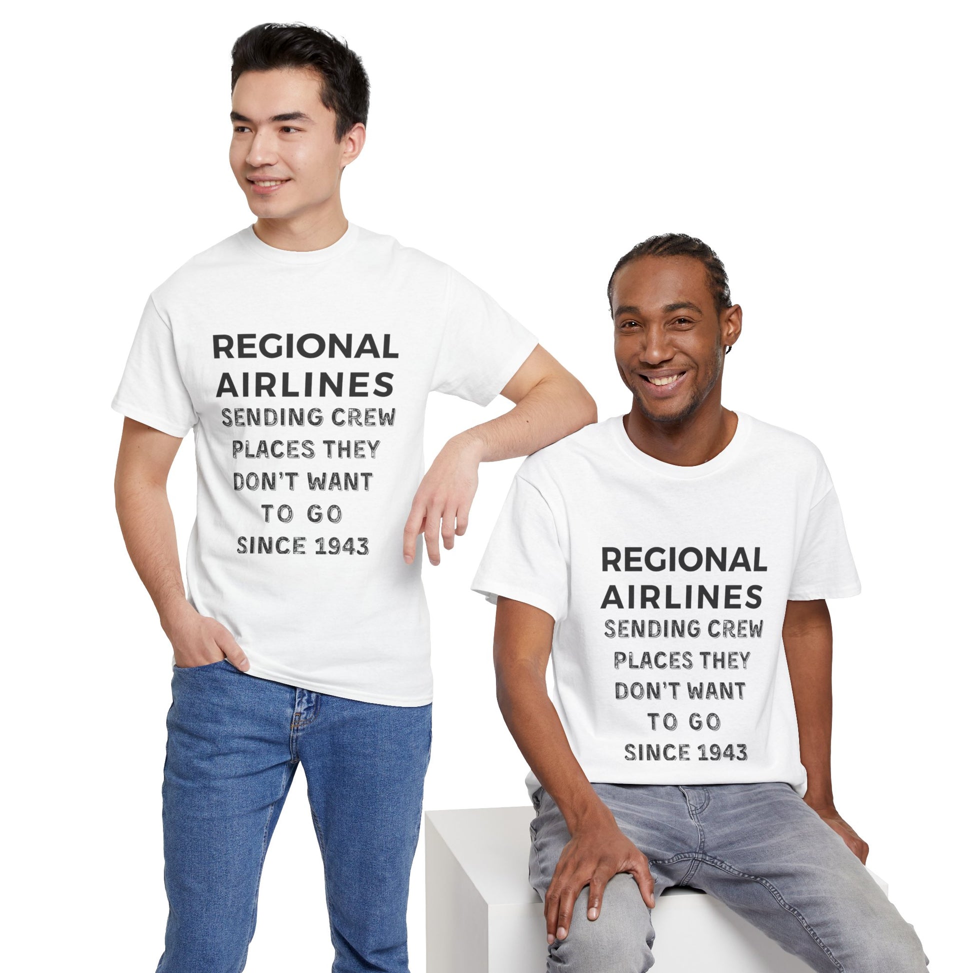Regional Airlines light colors Unisex Heavy Cotton Tee with Airline Crew Humor, Pilot Gift, Aviation T-Shirt, Travel Lover Tee, Funny Crew Shirt