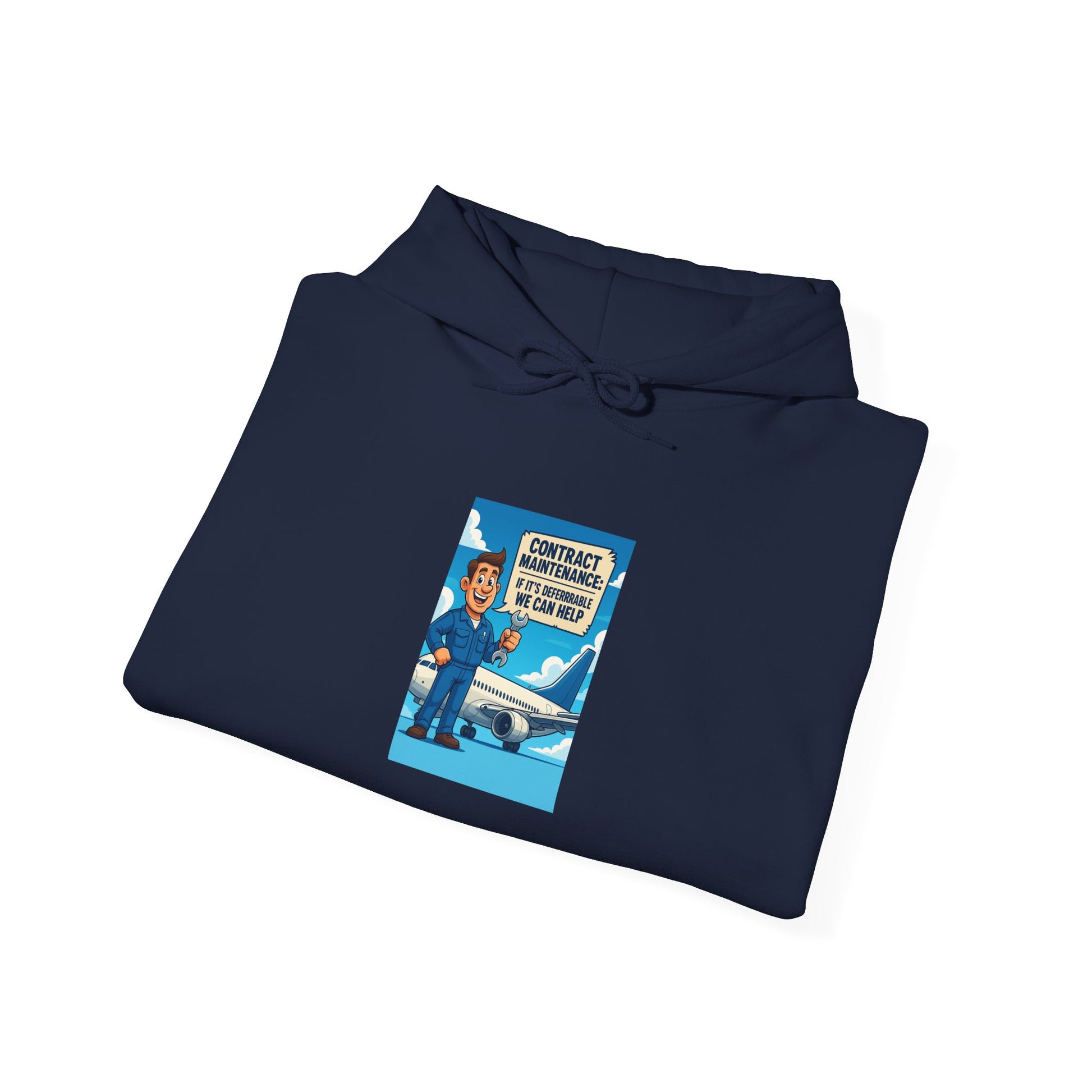 Contract Maintenance Hoodie, Unisex, Airline Humor