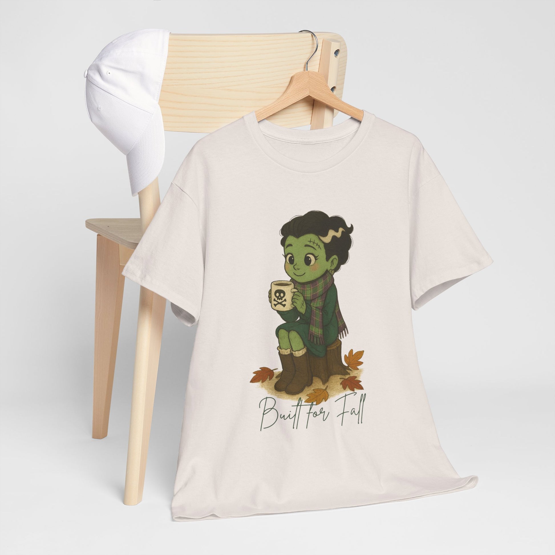 Frankie Loves Fall Tee- Autumn Vibes Unisex Tee with Cute Character, Fall Shirt, Halloween Apparel, Graphic Tee, Cozy Gift