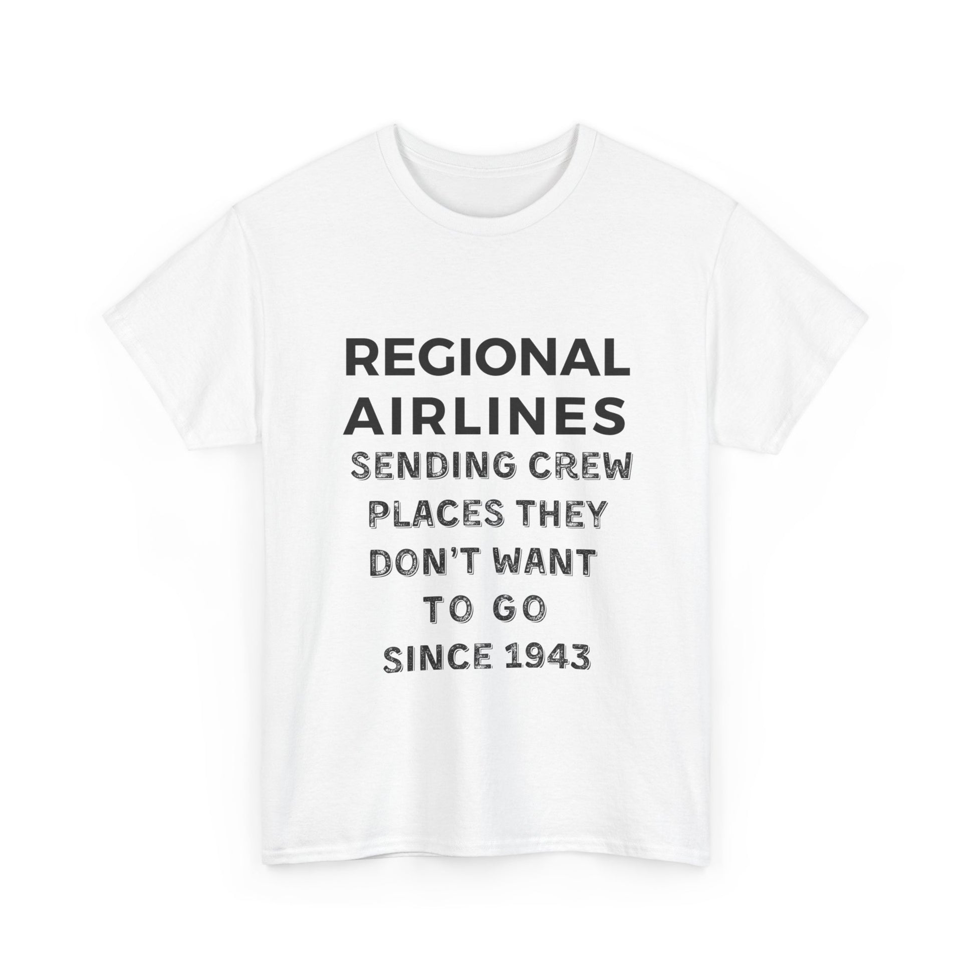 Regional Airlines light colors Unisex Heavy Cotton Tee with Airline Crew Humor, Pilot Gift, Aviation T-Shirt, Travel Lover Tee, Funny Crew Shirt