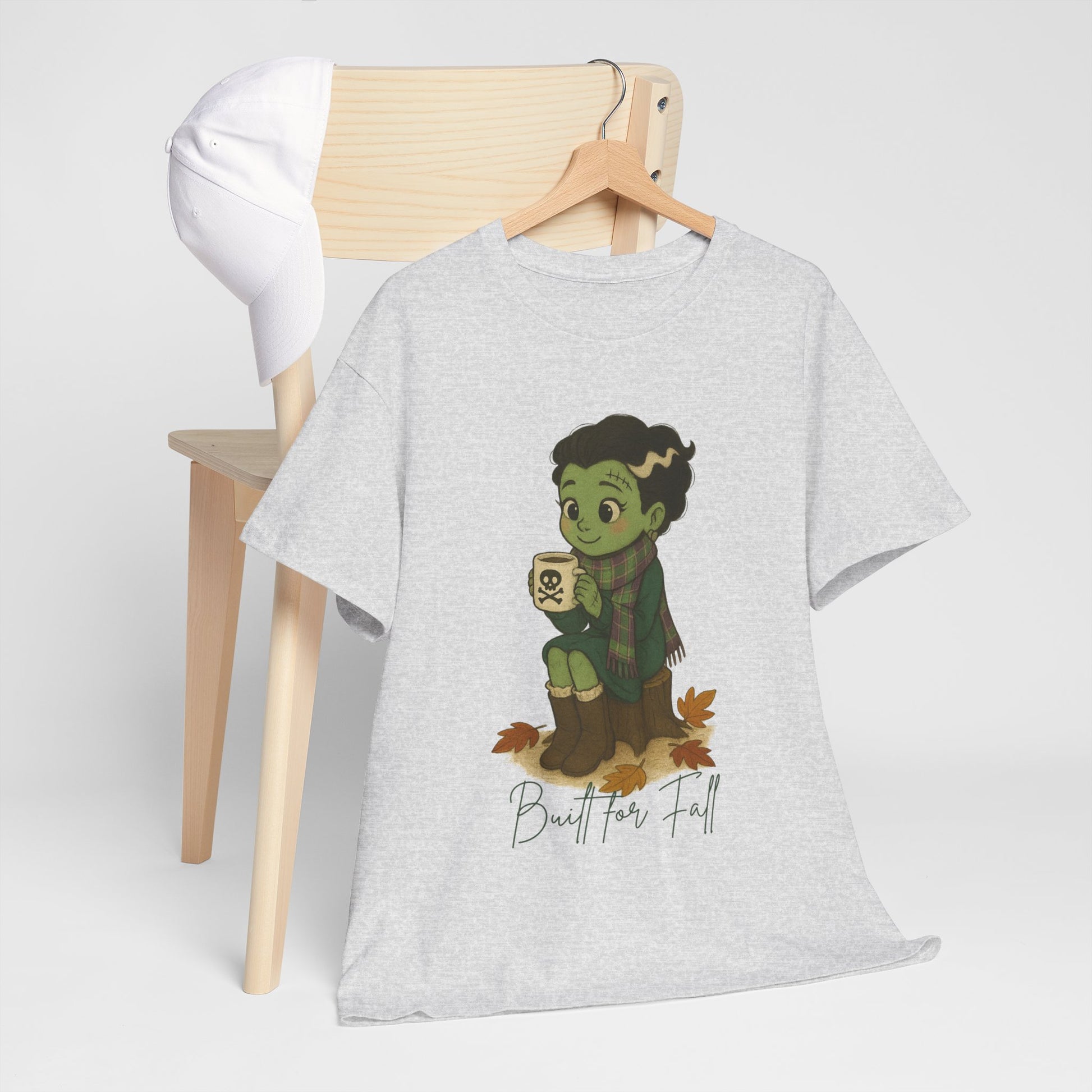 Frankie Loves Fall Tee- Autumn Vibes Unisex Tee with Cute Character, Fall Shirt, Halloween Apparel, Graphic Tee, Cozy Gift