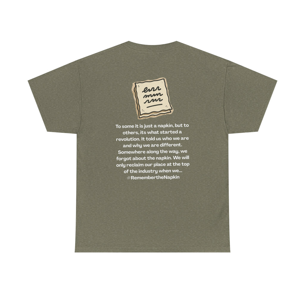 Remember the napkin dark colors, | Unisex Heavy Cotton T-Shirt, Casual Wear, Statement Shirt, Everyday Style