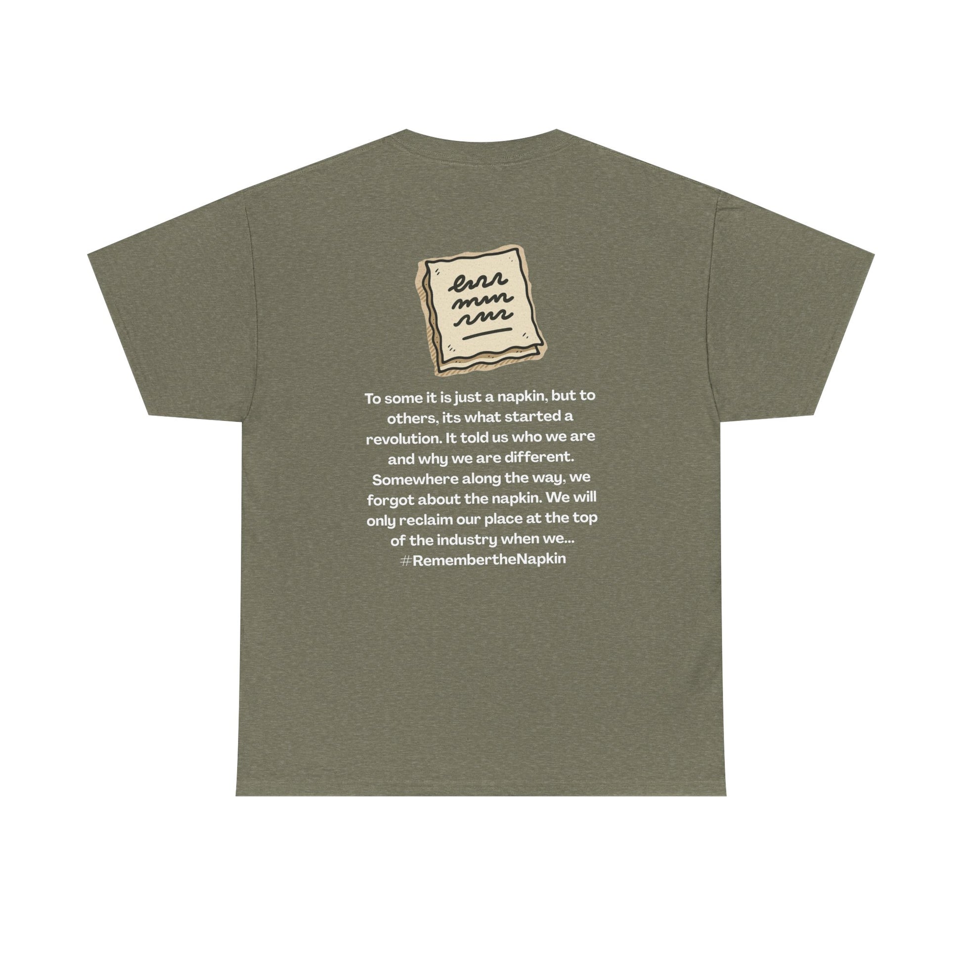 Remember the napkin dark colors, | Unisex Heavy Cotton T-Shirt, Casual Wear, Statement Shirt, Everyday Style
