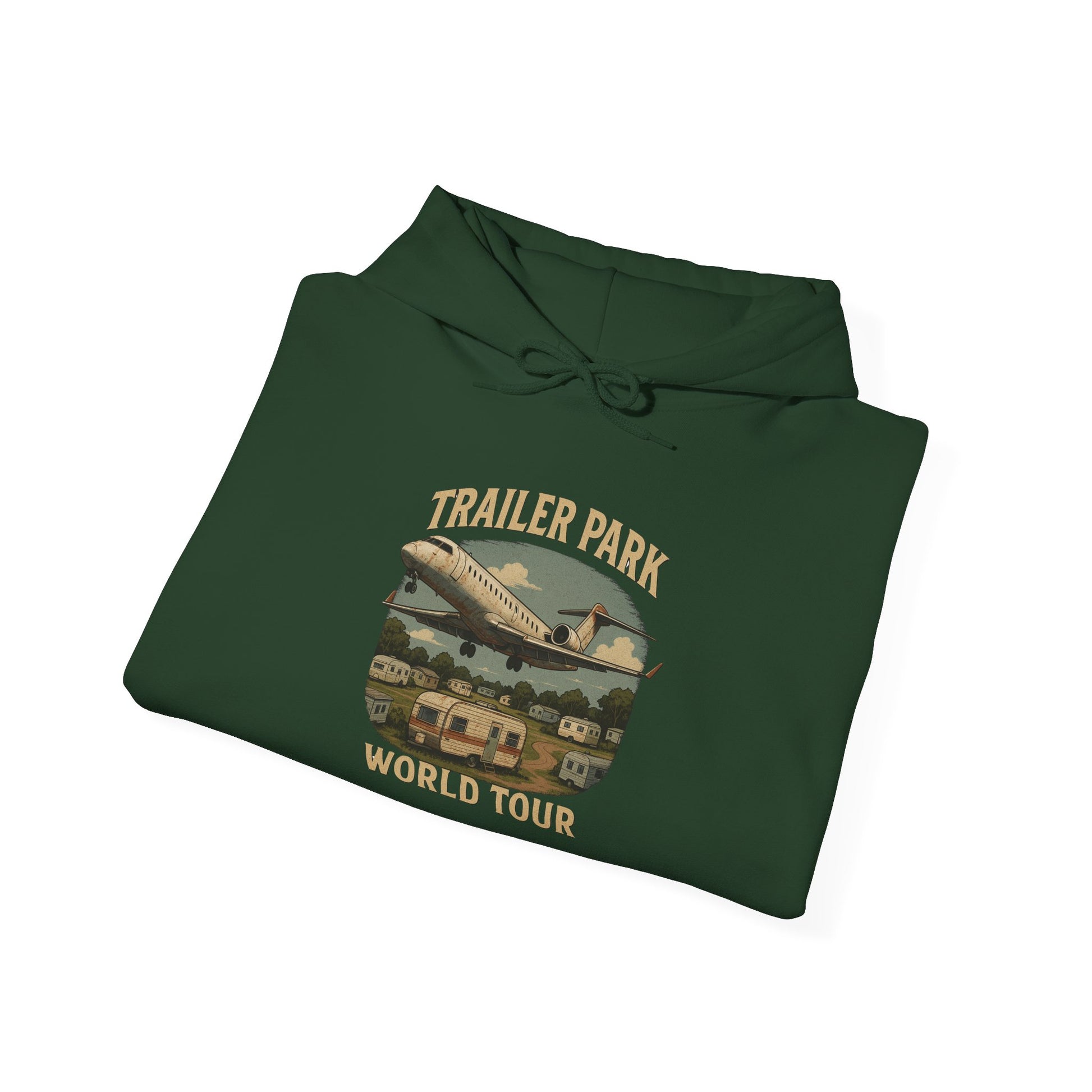 Trailer Park World Tour Unisex Hoodie, Cozy Sweatshirt for Travelers, Fun Gift for Regional Airline Lovers
