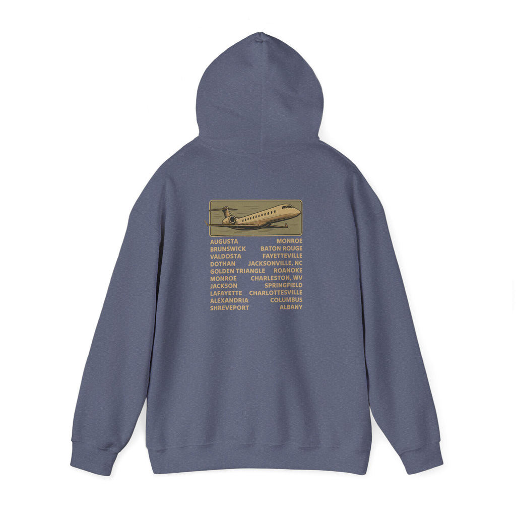 Trailer Park World Tour Unisex Hoodie, Cozy Sweatshirt for Travelers, Fun Gift for Regional Airline Lovers