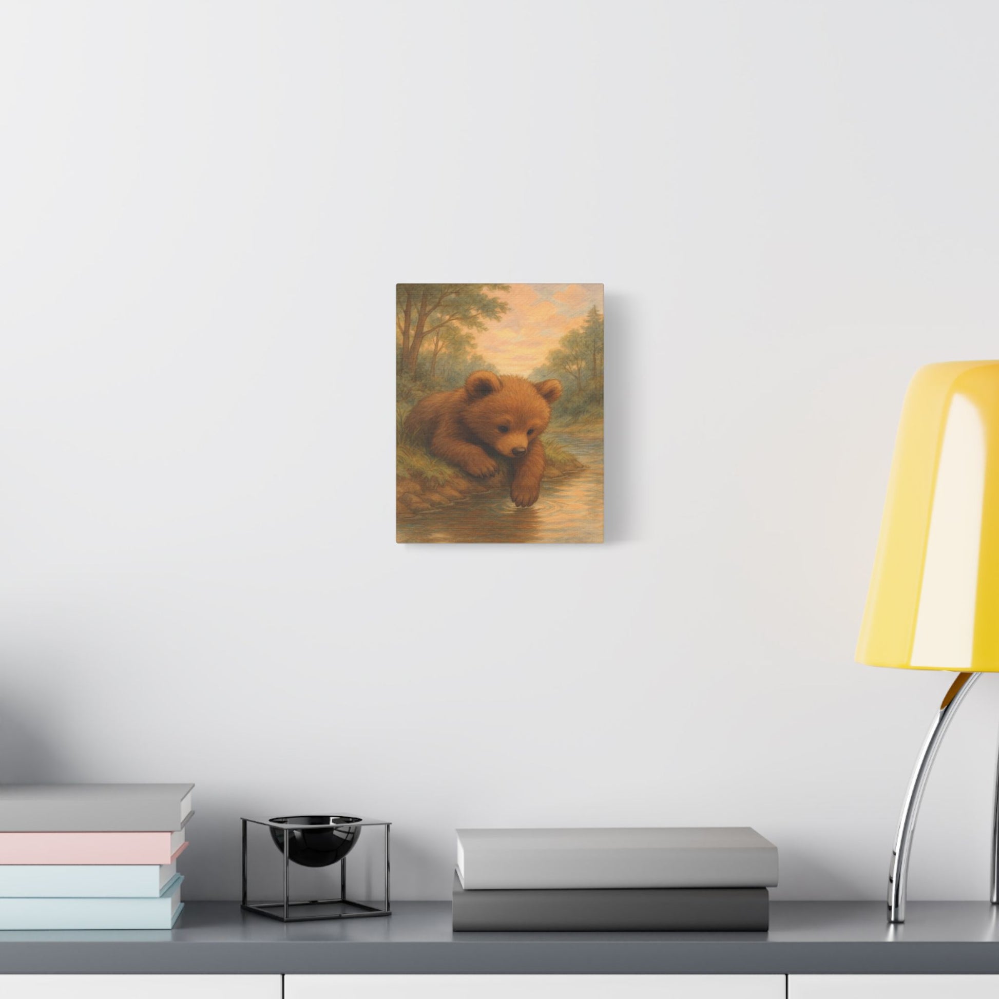 Curious Bear Cub, Nature Wall Decor, Nursery Decor, Wildlife Artwork, Home Decoration, Cozy Bedroom Accent