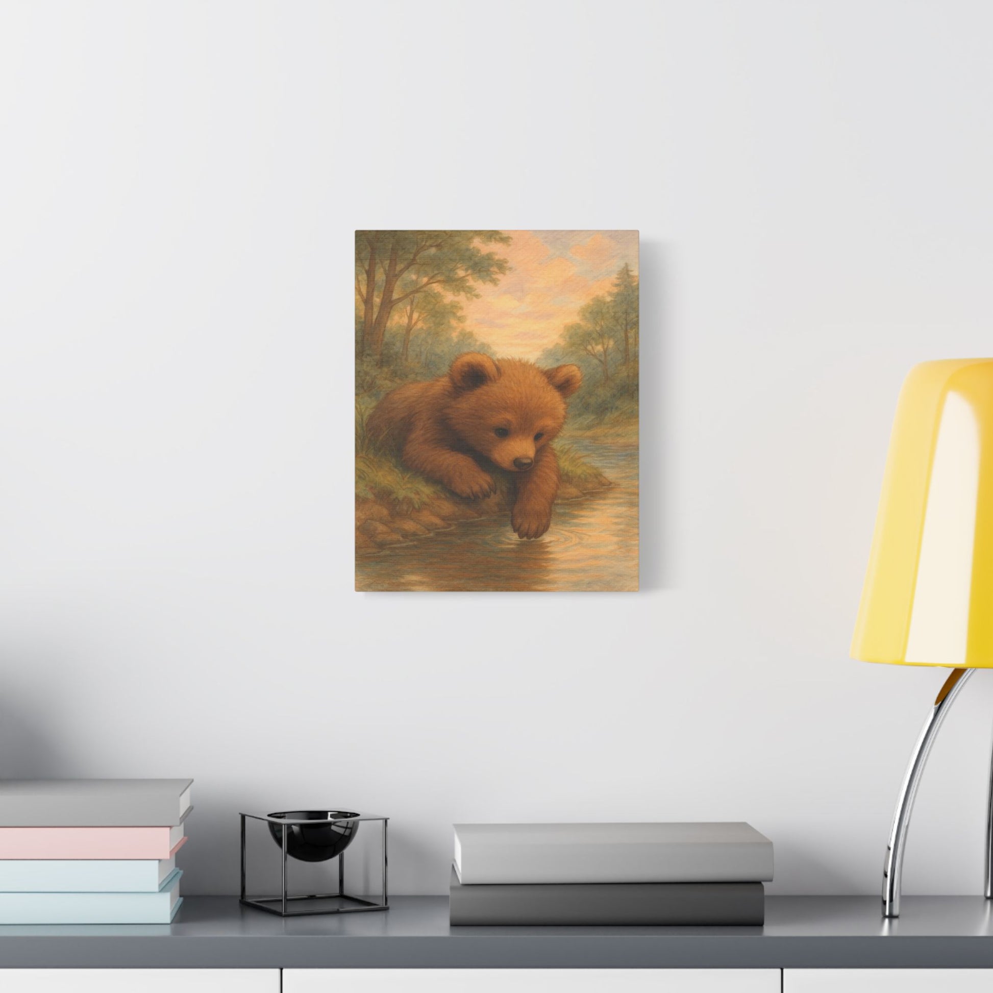 Curious Bear Cub, Nature Wall Decor, Nursery Decor, Wildlife Artwork, Home Decoration, Cozy Bedroom Accent