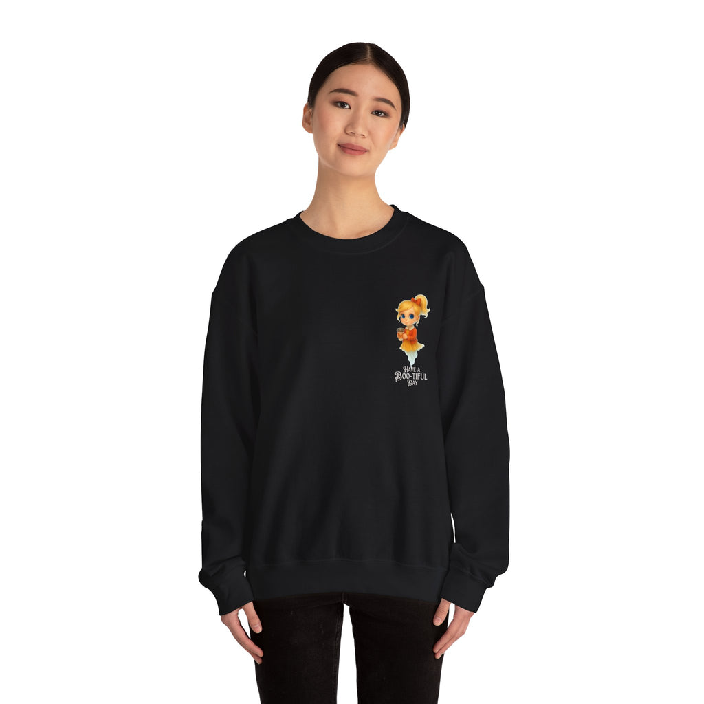 Boo-tiful Day Sweatshirt, Cute Cartoon Animal Sweatshirt, Cozy Crewneck, Gift for Animal Lovers, Fall Fashion, Kids & Adults Sweater