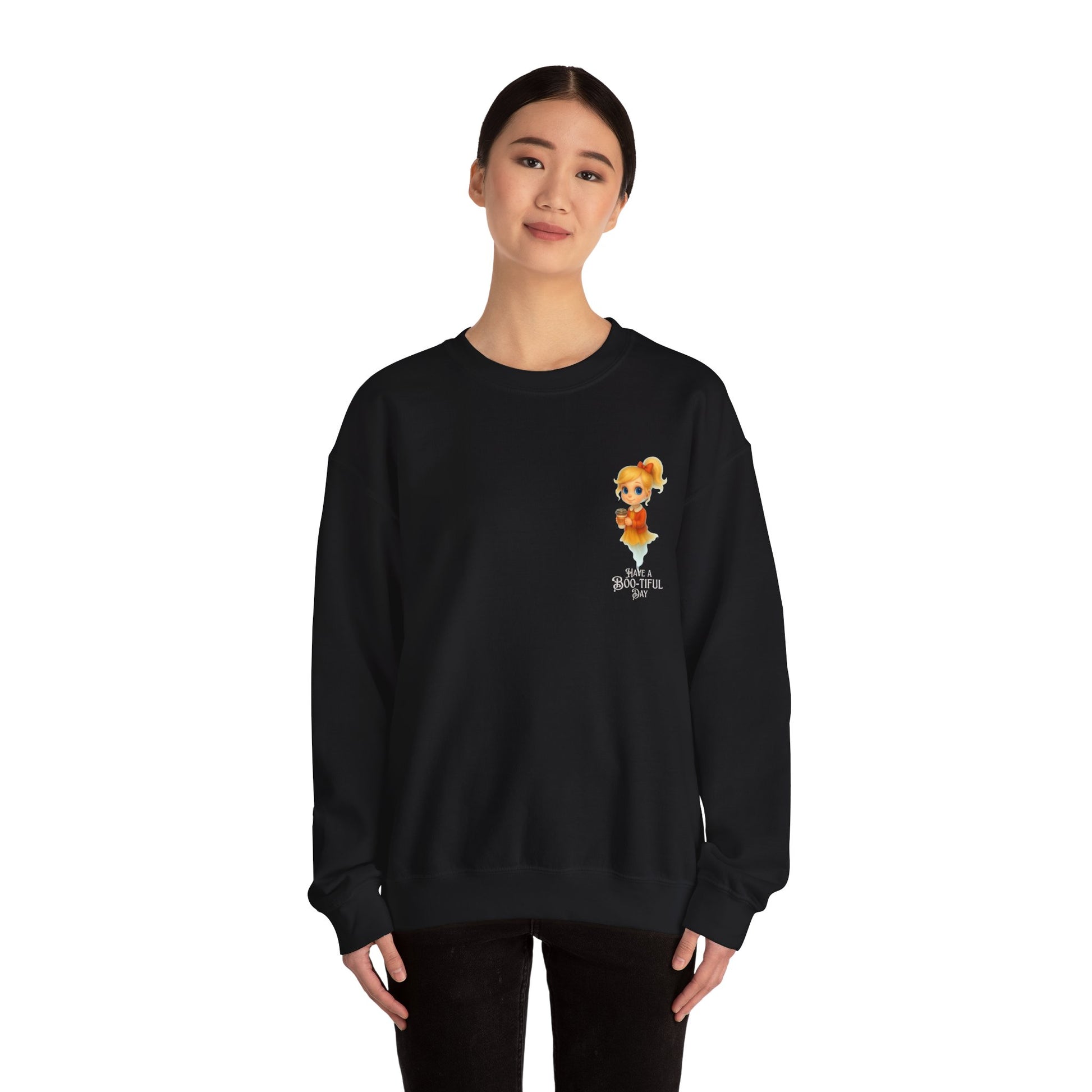 Boo-tiful Day Sweatshirt, Cute Cartoon Animal Sweatshirt, Cozy Crewneck, Gift for Animal Lovers, Fall Fashion, Kids & Adults Sweater