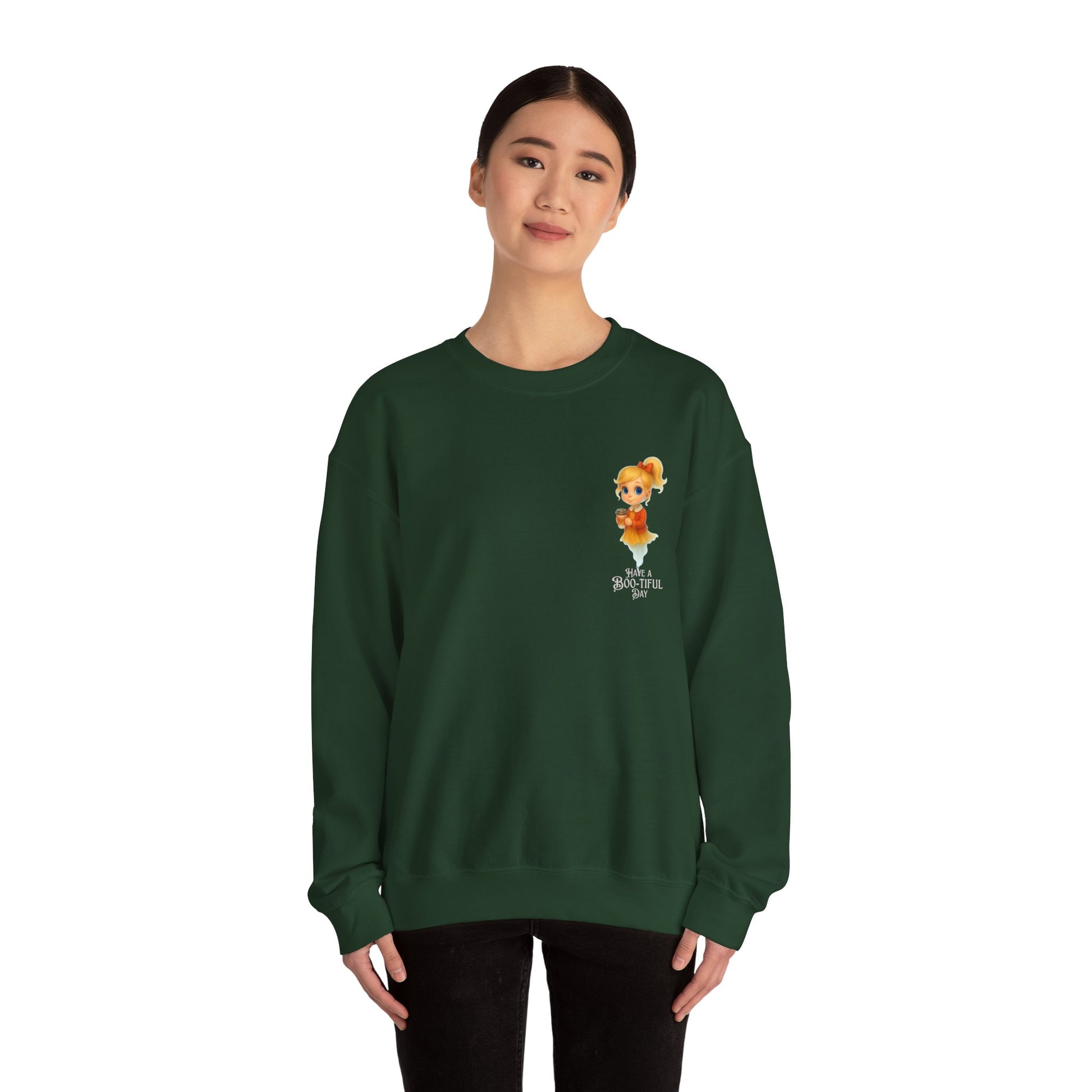 Boo-tiful Day Sweatshirt, Cute Cartoon Animal Sweatshirt, Cozy Crewneck, Gift for Animal Lovers, Fall Fashion, Kids & Adults Sweater