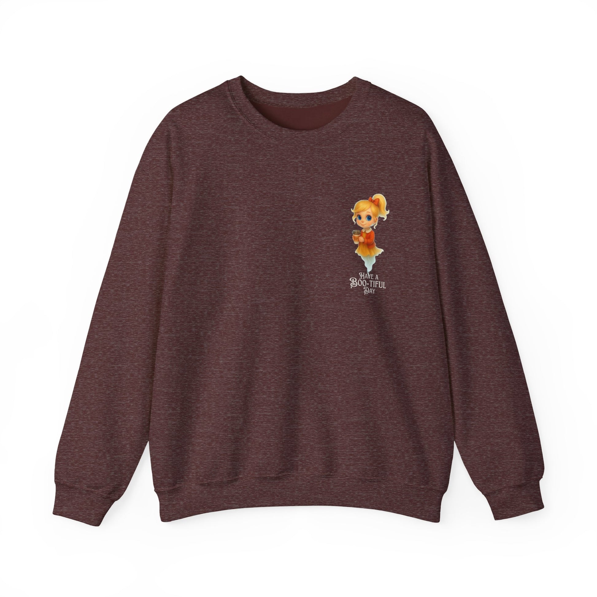 Boo-tiful Day Sweatshirt, Cute Cartoon Animal Sweatshirt, Cozy Crewneck, Gift for Animal Lovers, Fall Fashion, Kids & Adults Sweater